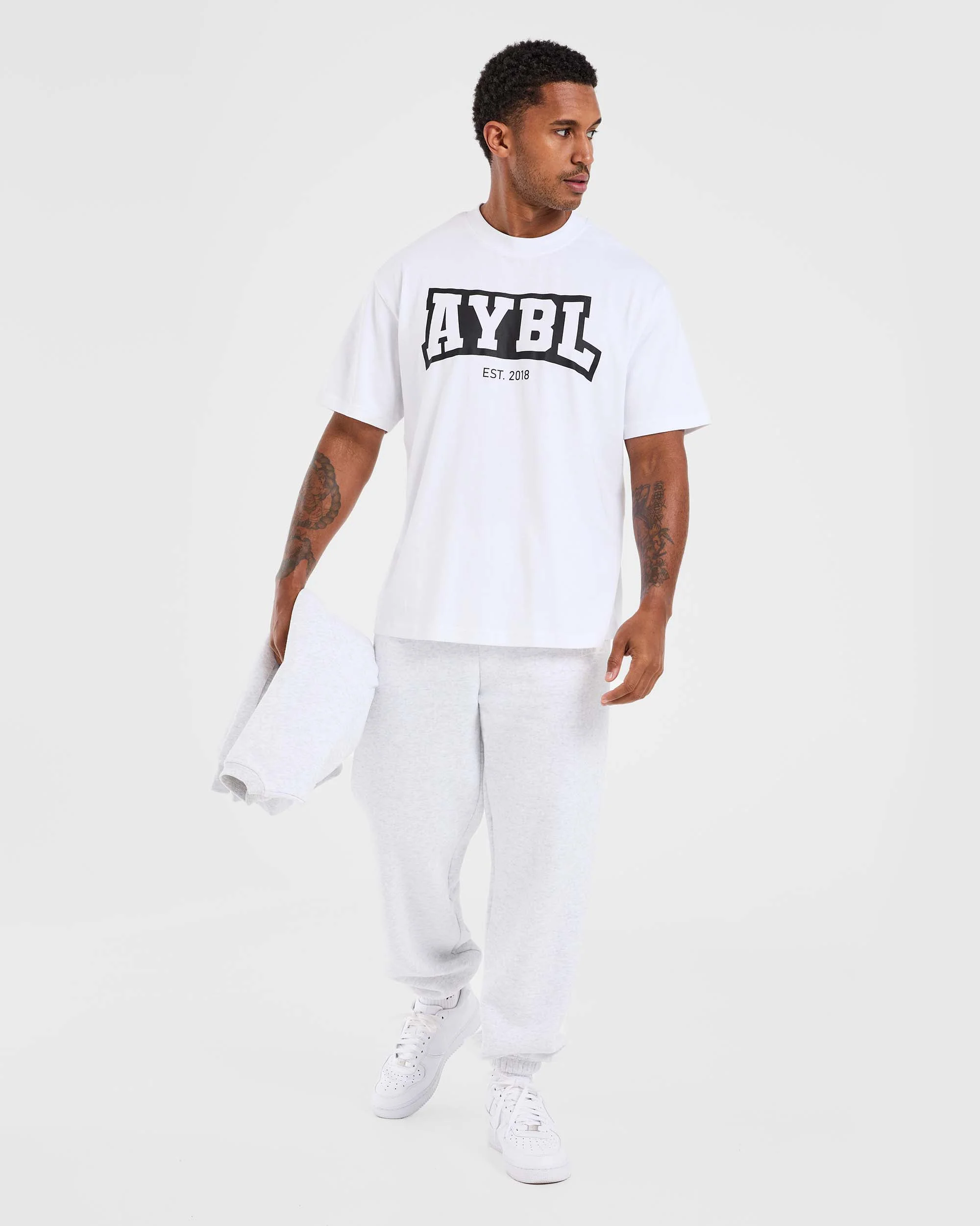 Academy Oversized Joggers - Grijs Marl - Image 7