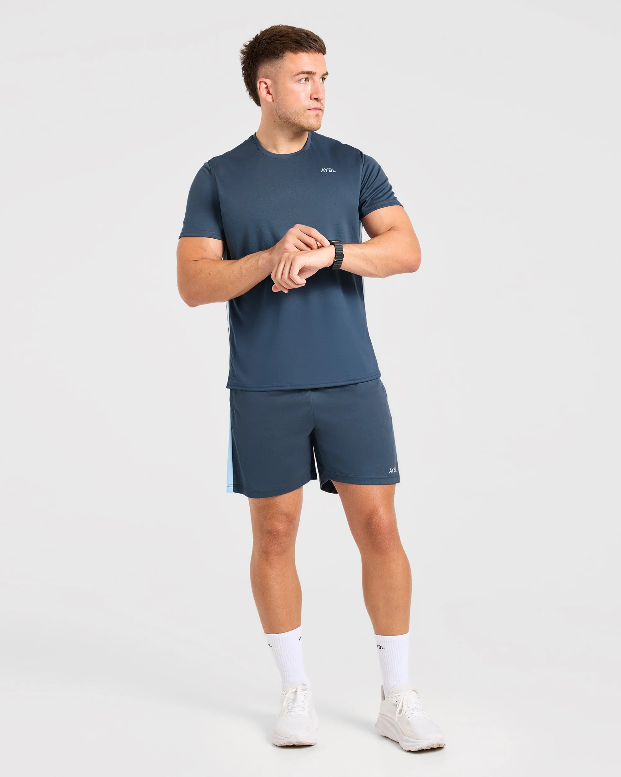 Active T Shirt - Muted Navy/Light Blauw - Image 7