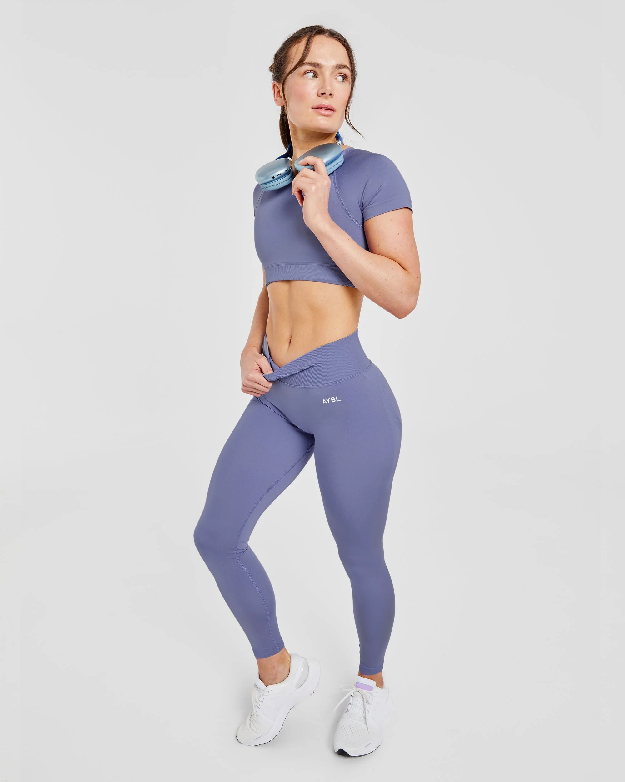 Adapt Seamless Crop Top - Iris Blauw - Image 7