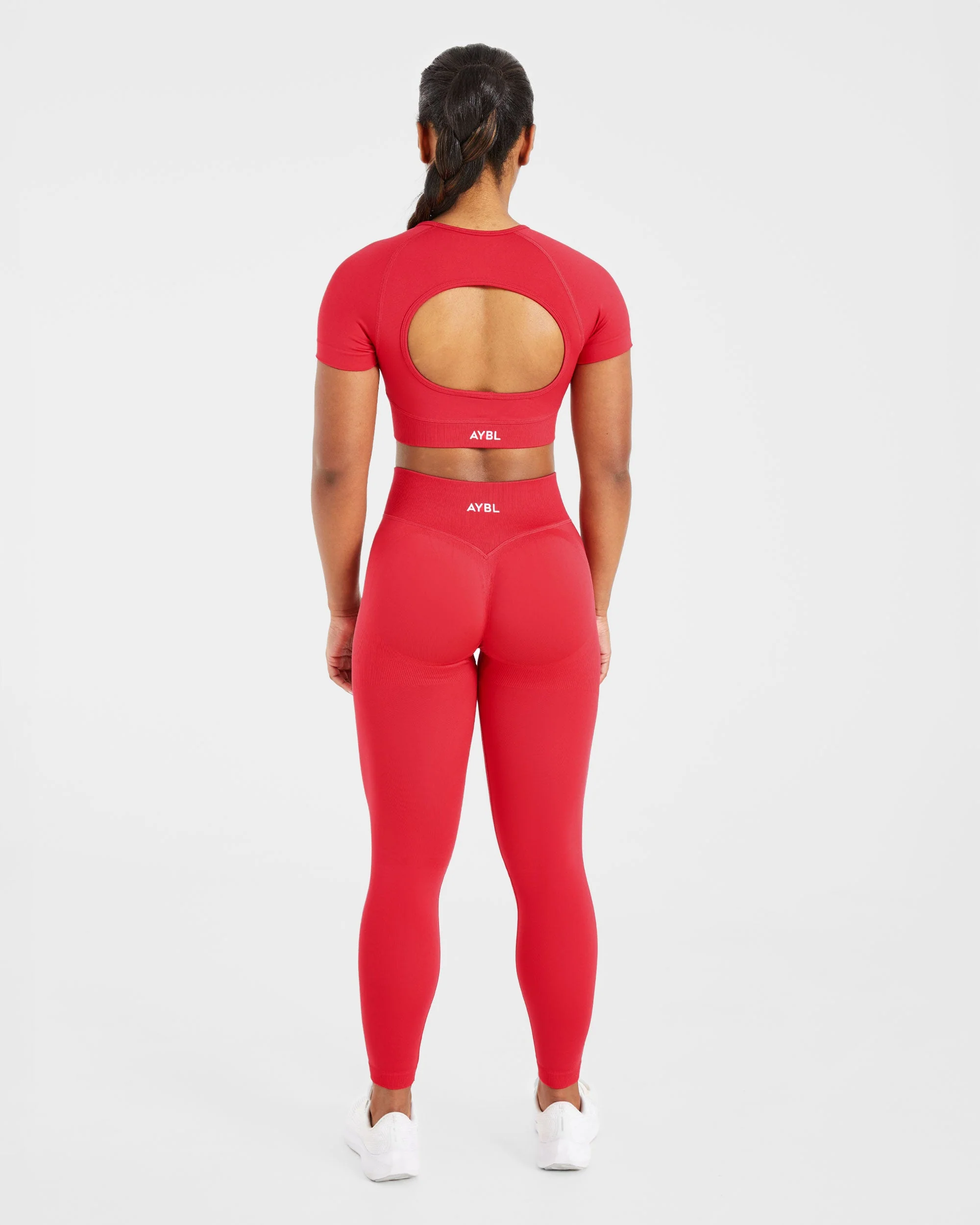 Adapt Seamless Crop Top - Salsa Rood - Image 4