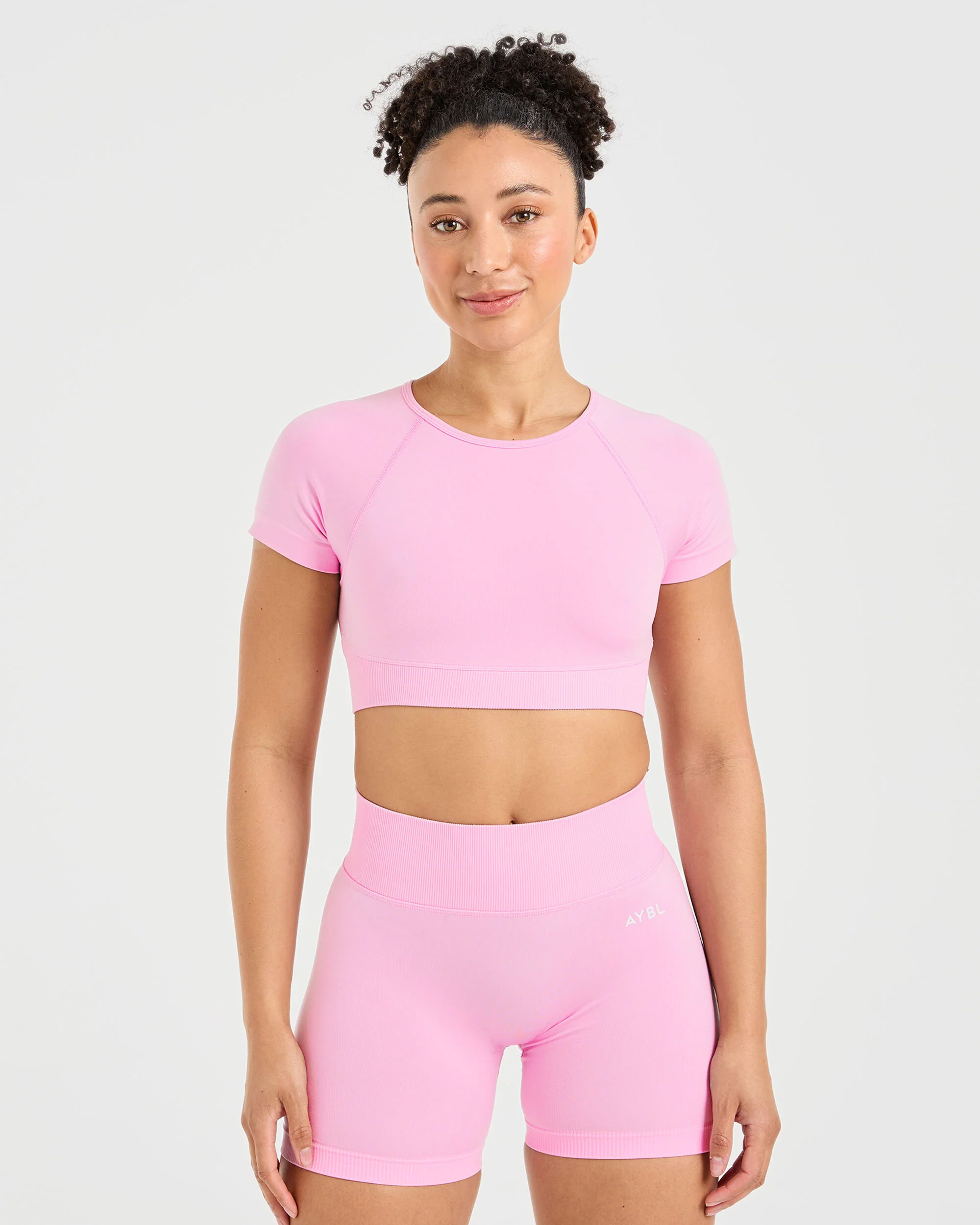 Adapt Seamless Crop Top - Spring Roze