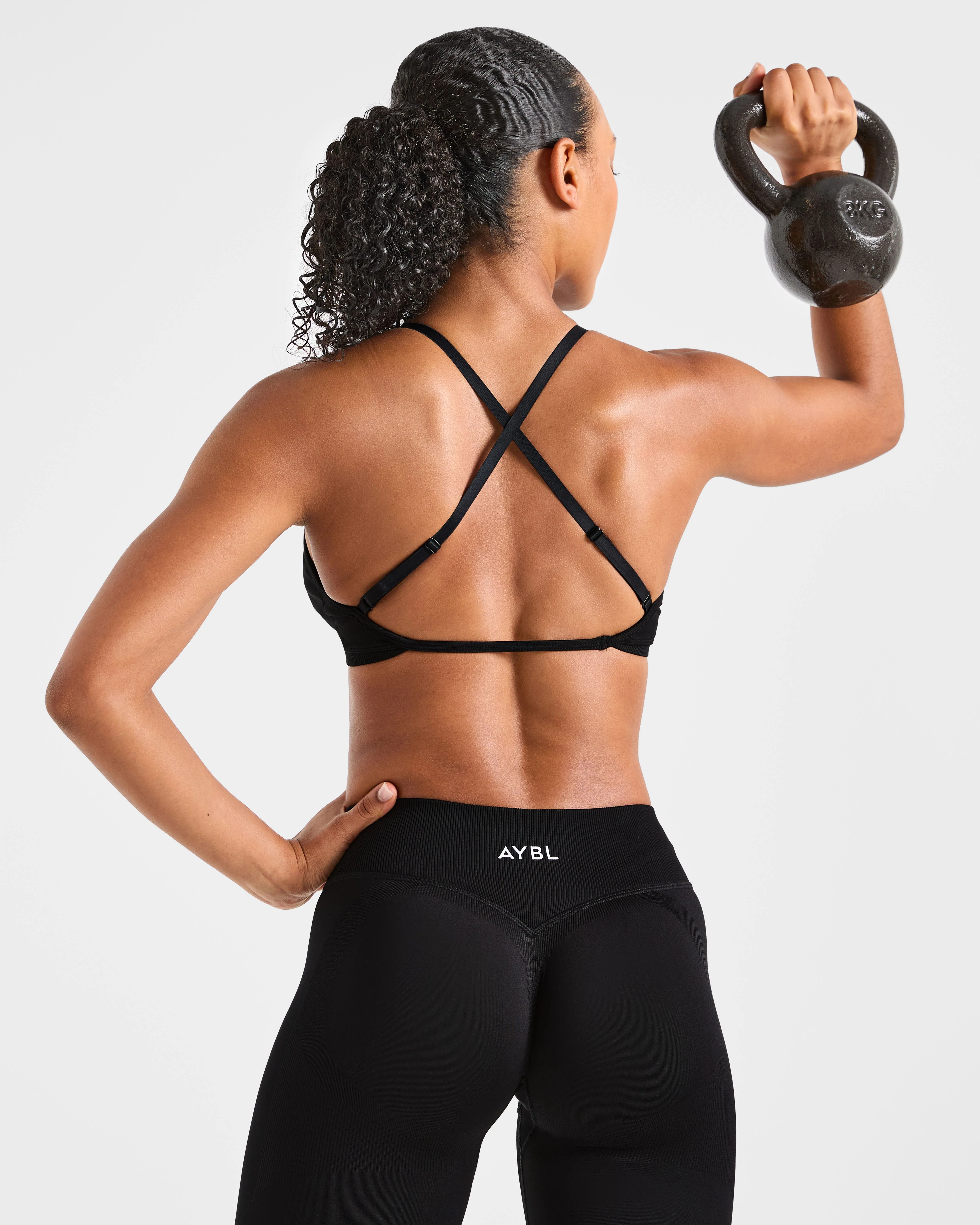Adapt Seamless Strappy Sports Bra - Zwart - Image 7