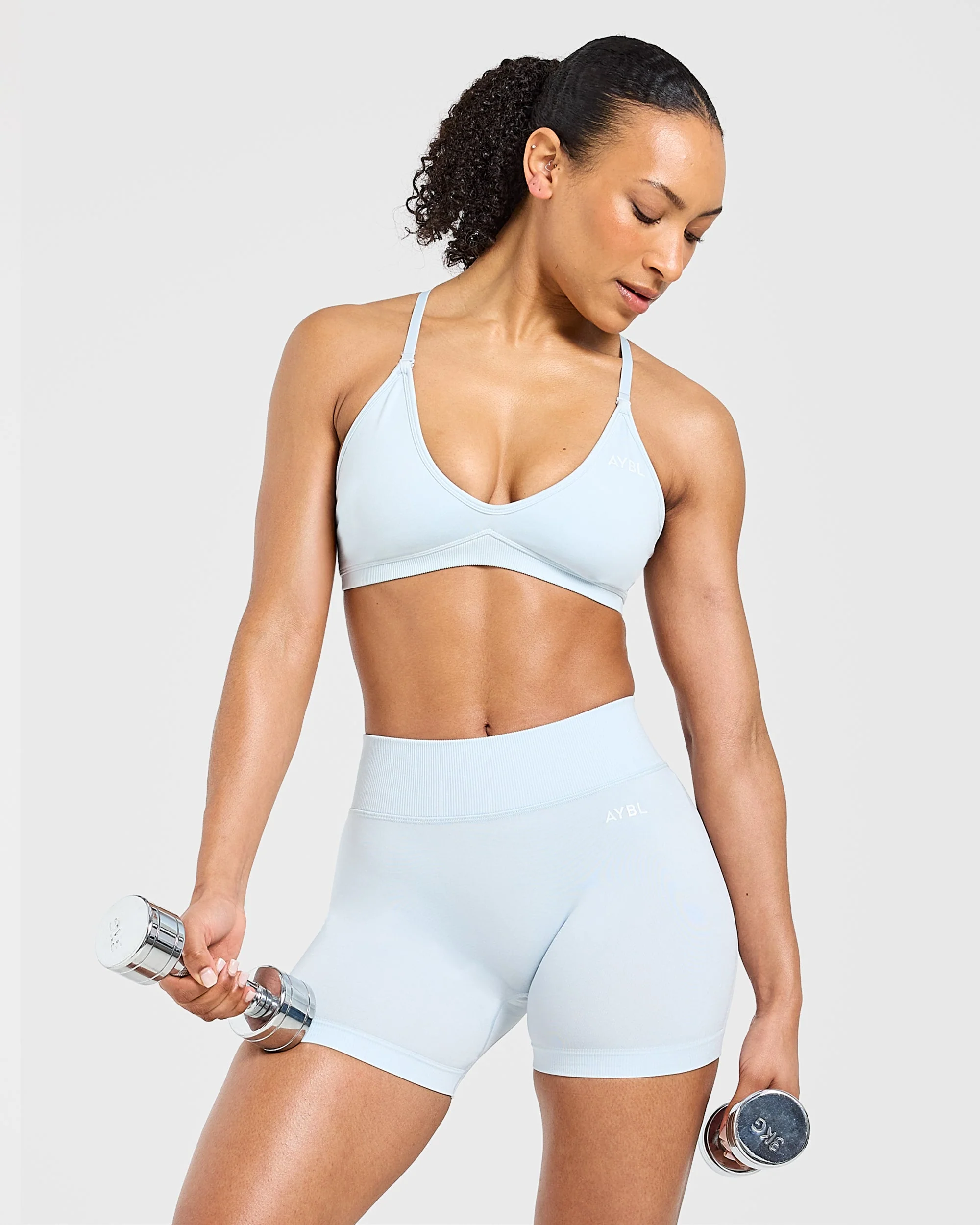 Adapt Seamless Strappy Sports Bra - Iced Blauw - Image 8