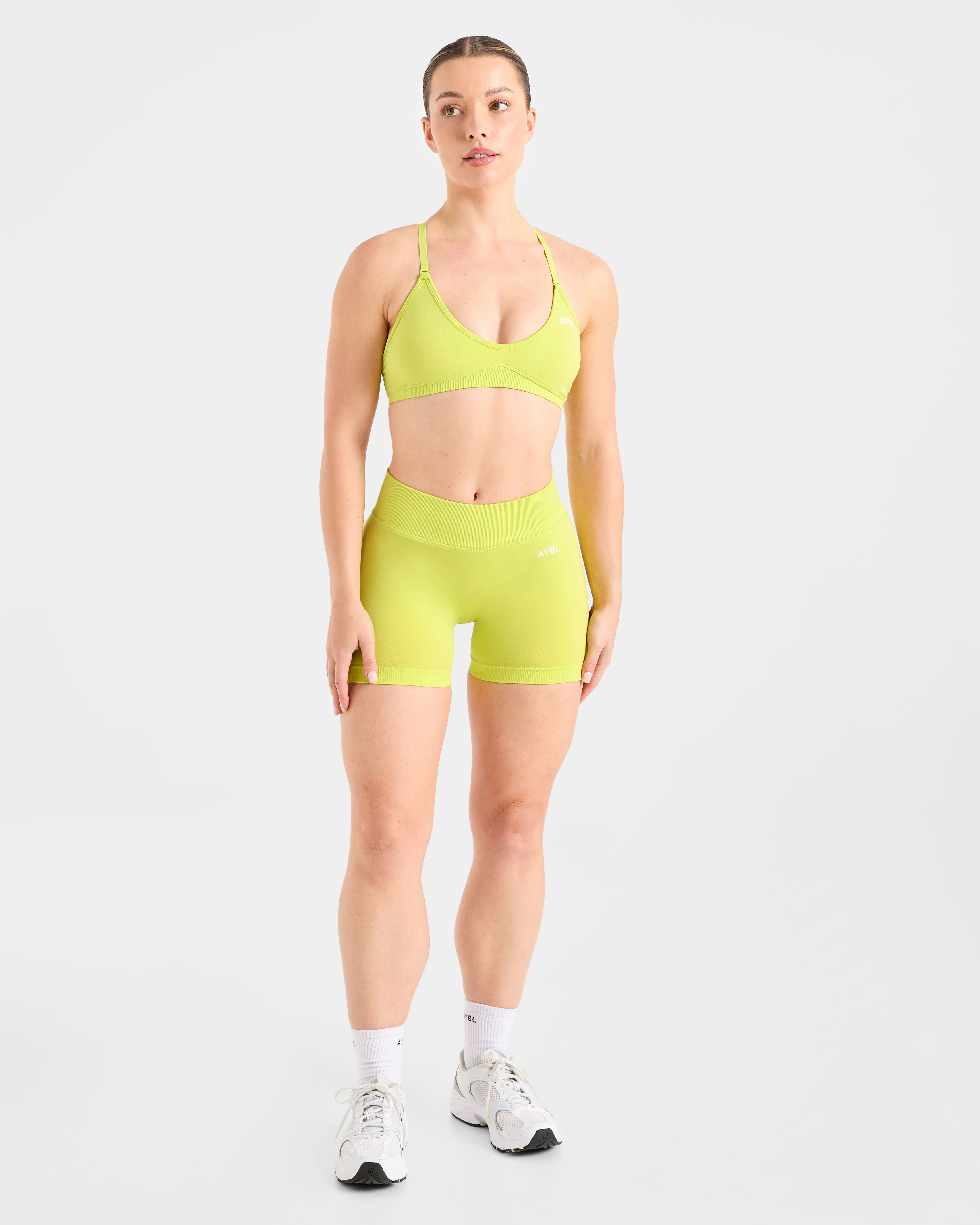 Adapt Seamless Strappy Sports Bra - Lime Groen - Image 3