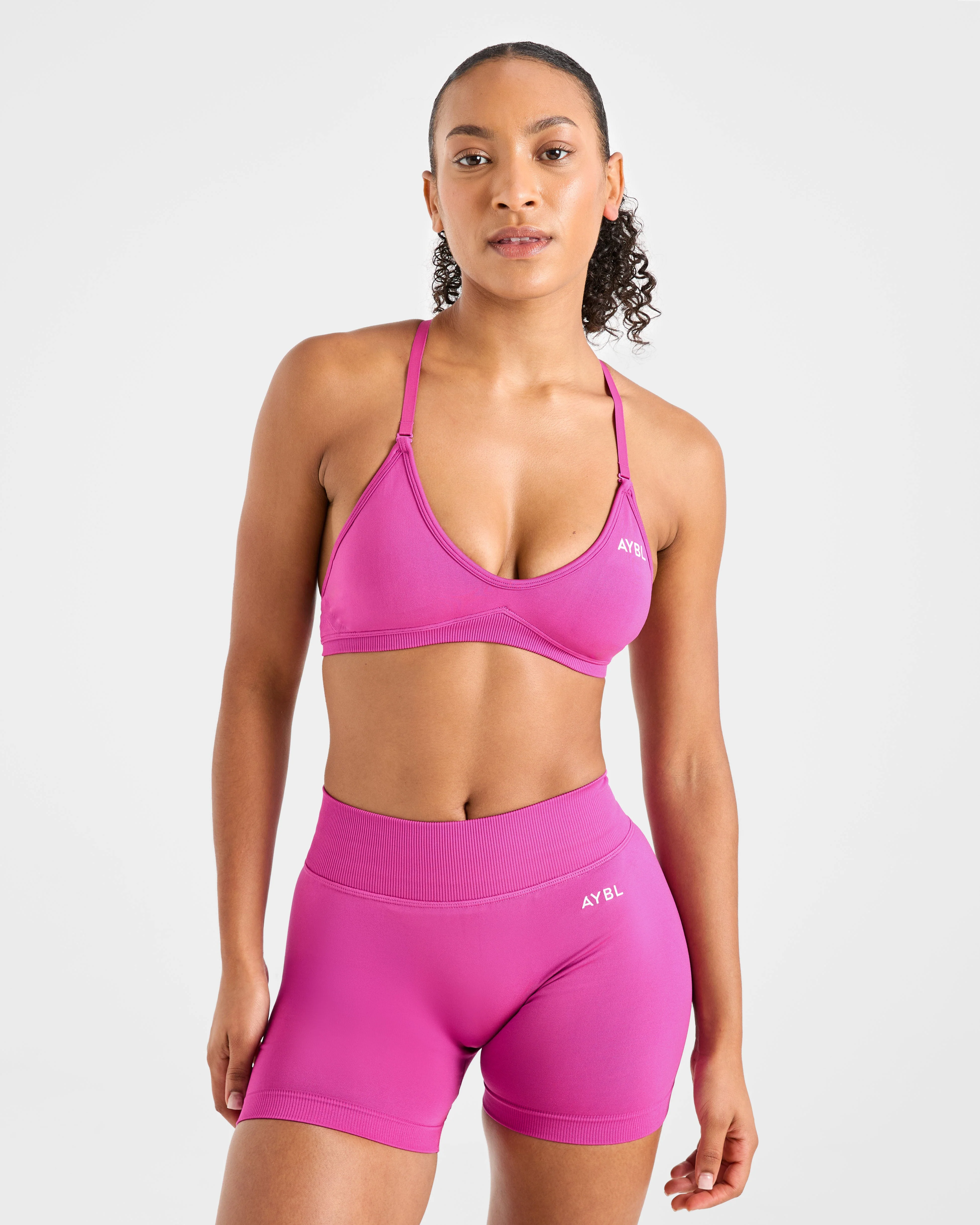 Adapt Seamless Strappy Sports Bra - Roze