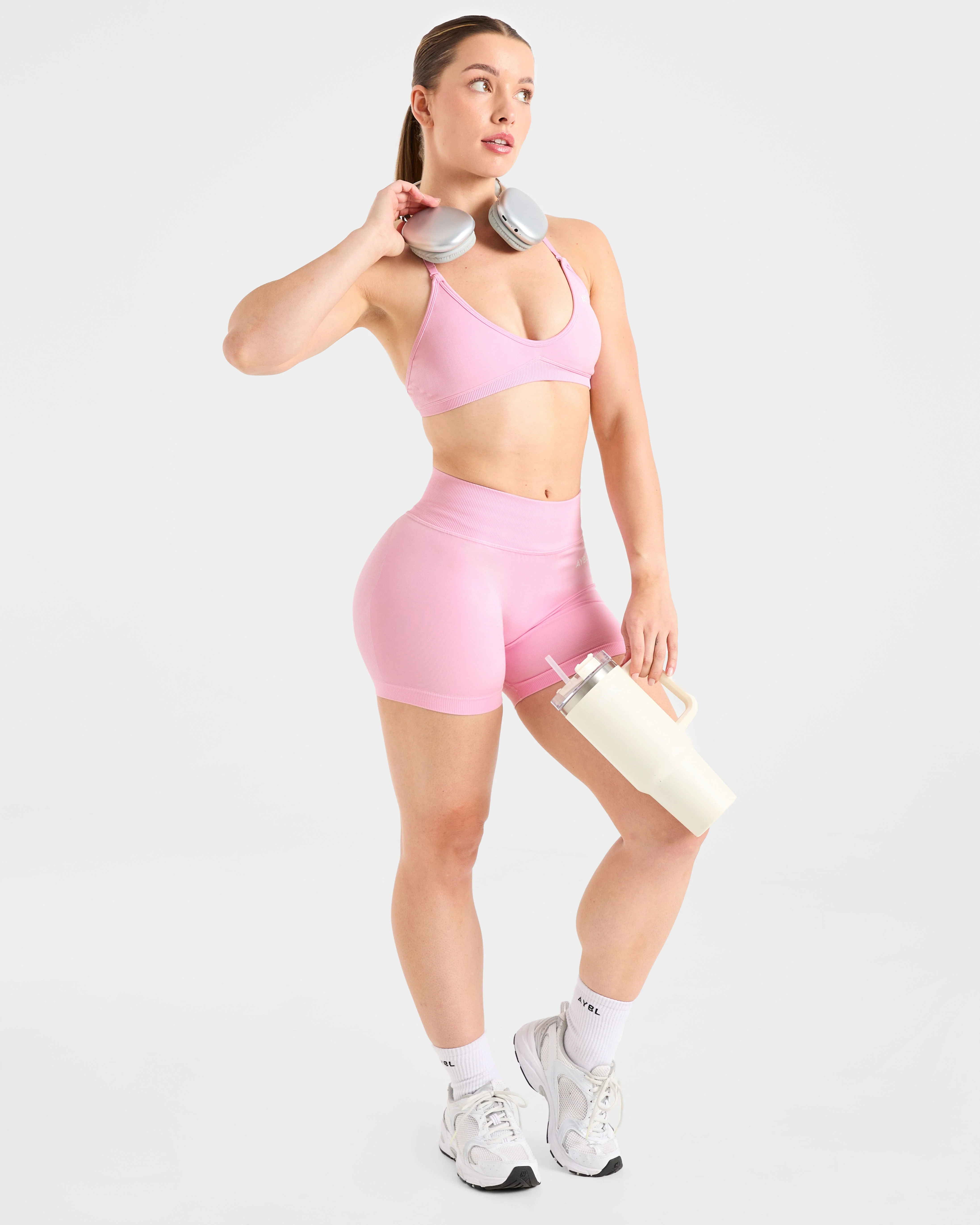 Adapt Seamless Strappy Sports Bra - Spring Roze - Image 8