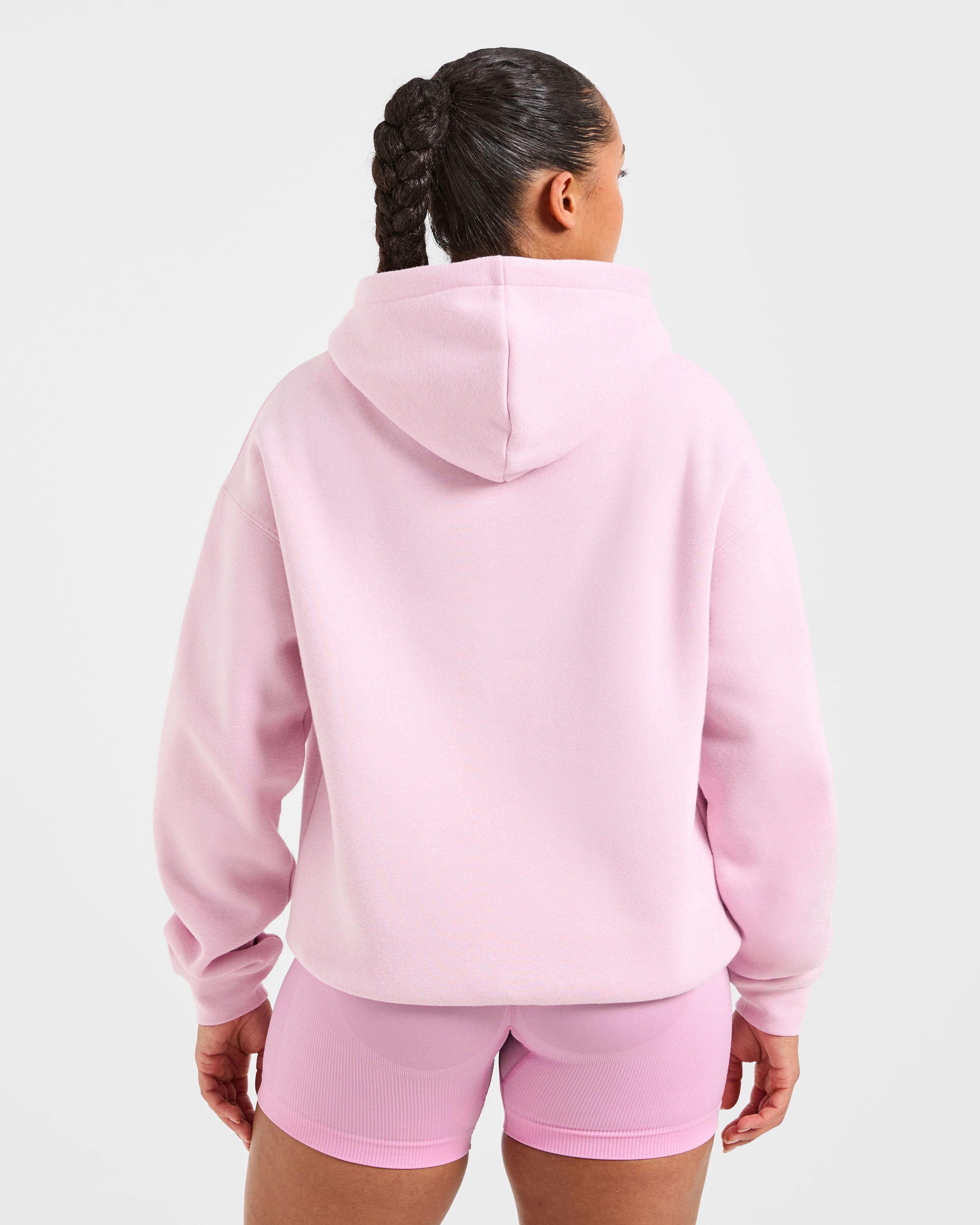 Athletics Applique Oversized Hoodie - Sugar Roze - Image 2