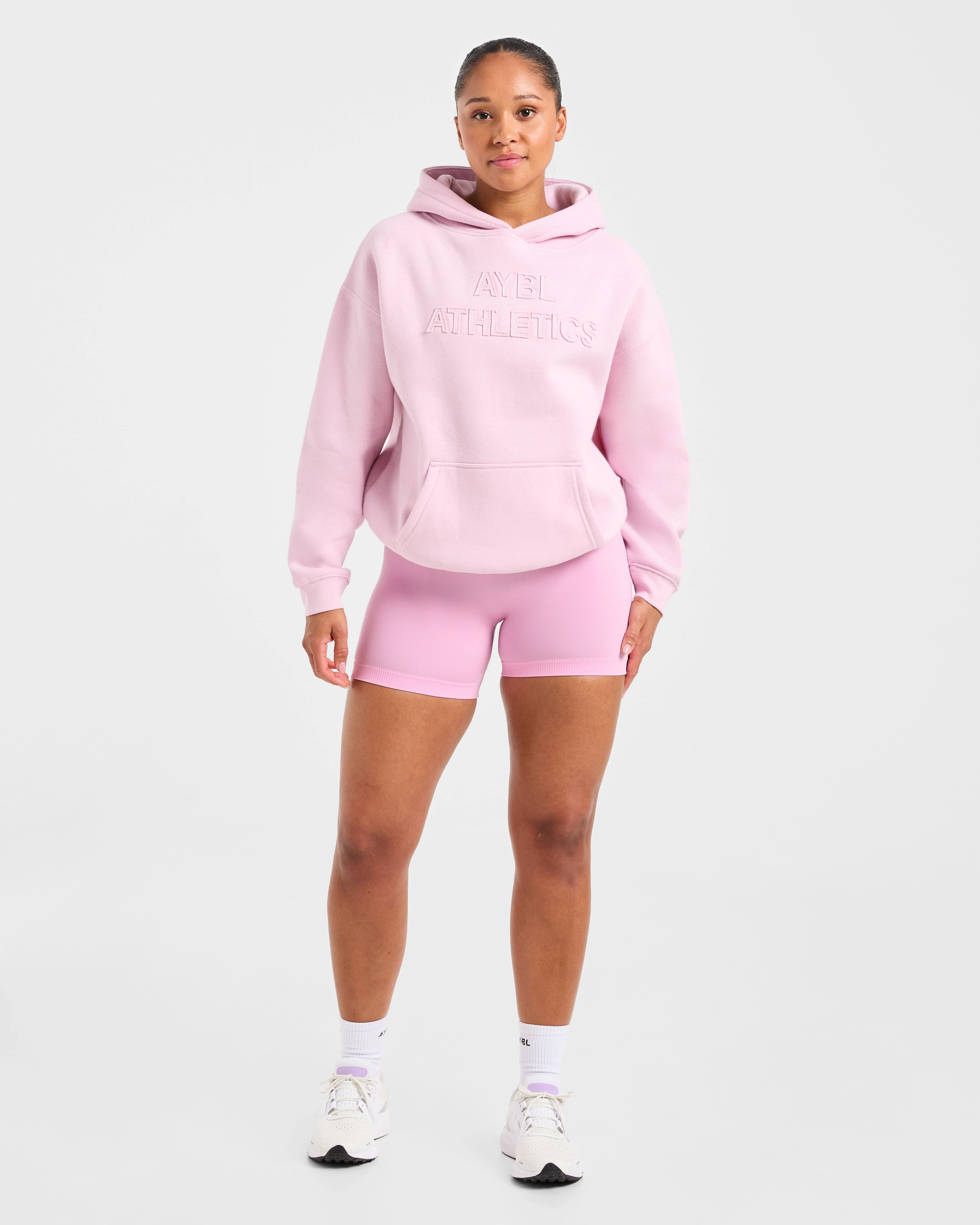 Athletics Applique Oversized Hoodie - Sugar Roze - Image 3