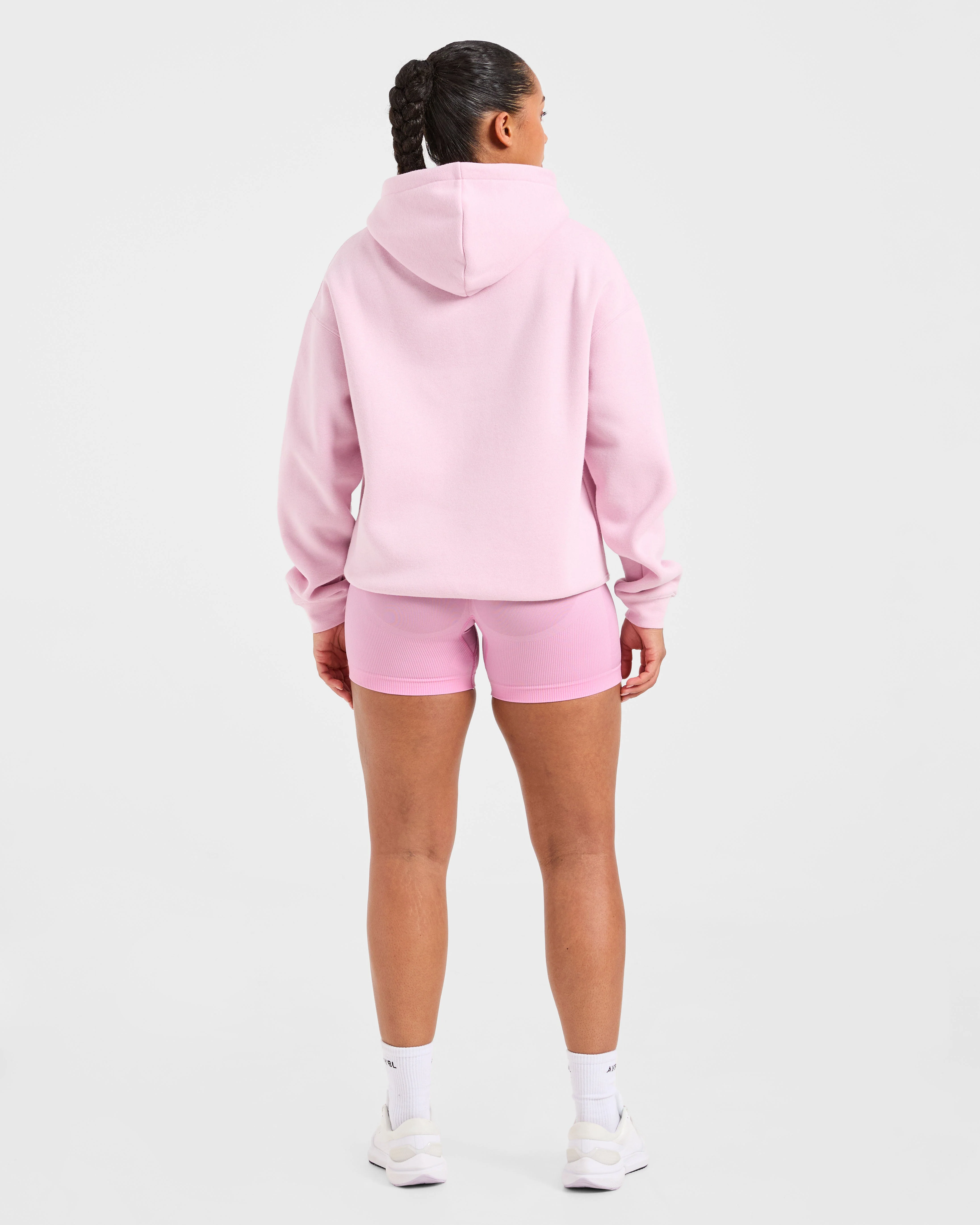 Athletics Applique Oversized Hoodie - Sugar Roze - Image 4