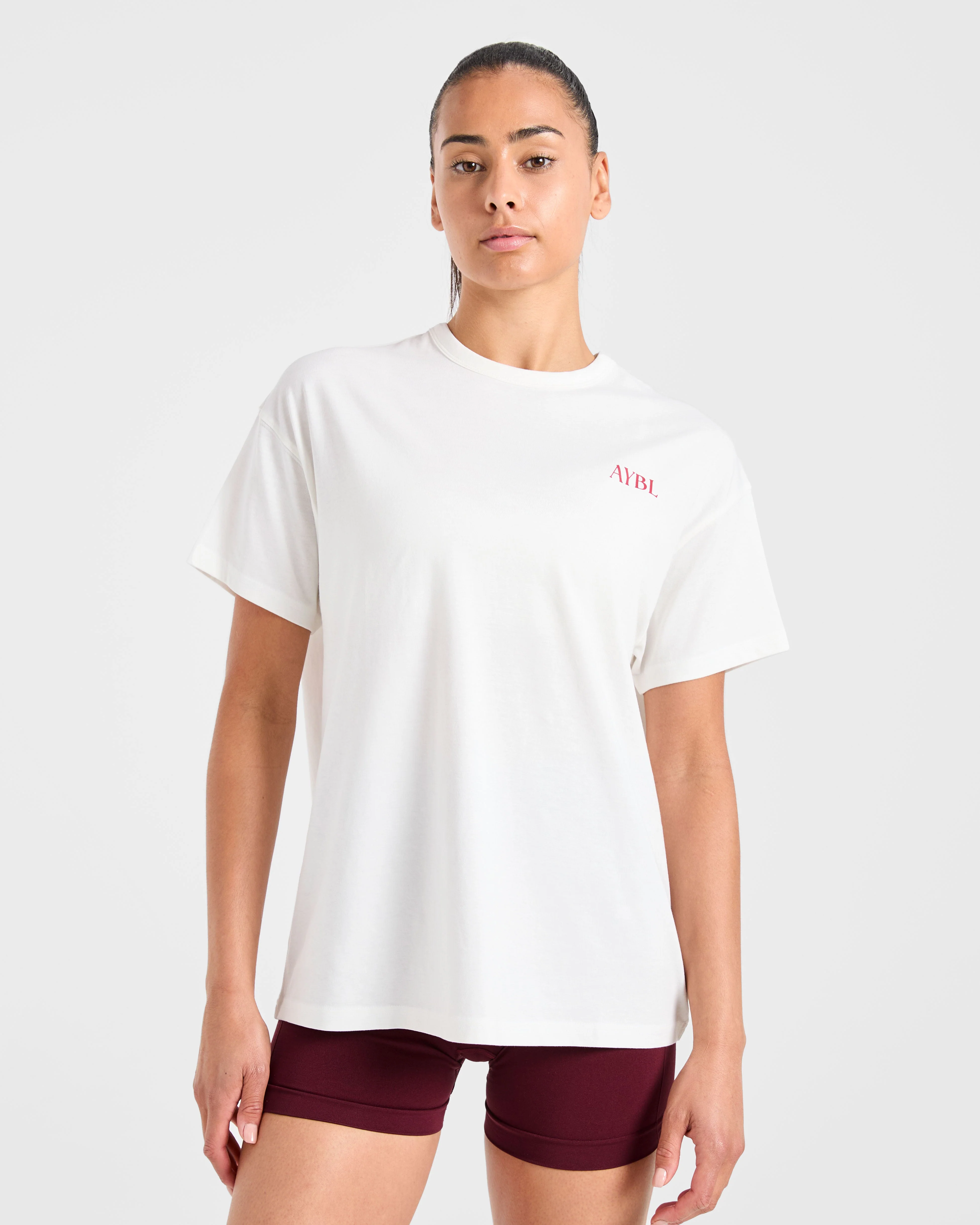 Athletics Club Oversized T Shirt - Off Wit - Image 2