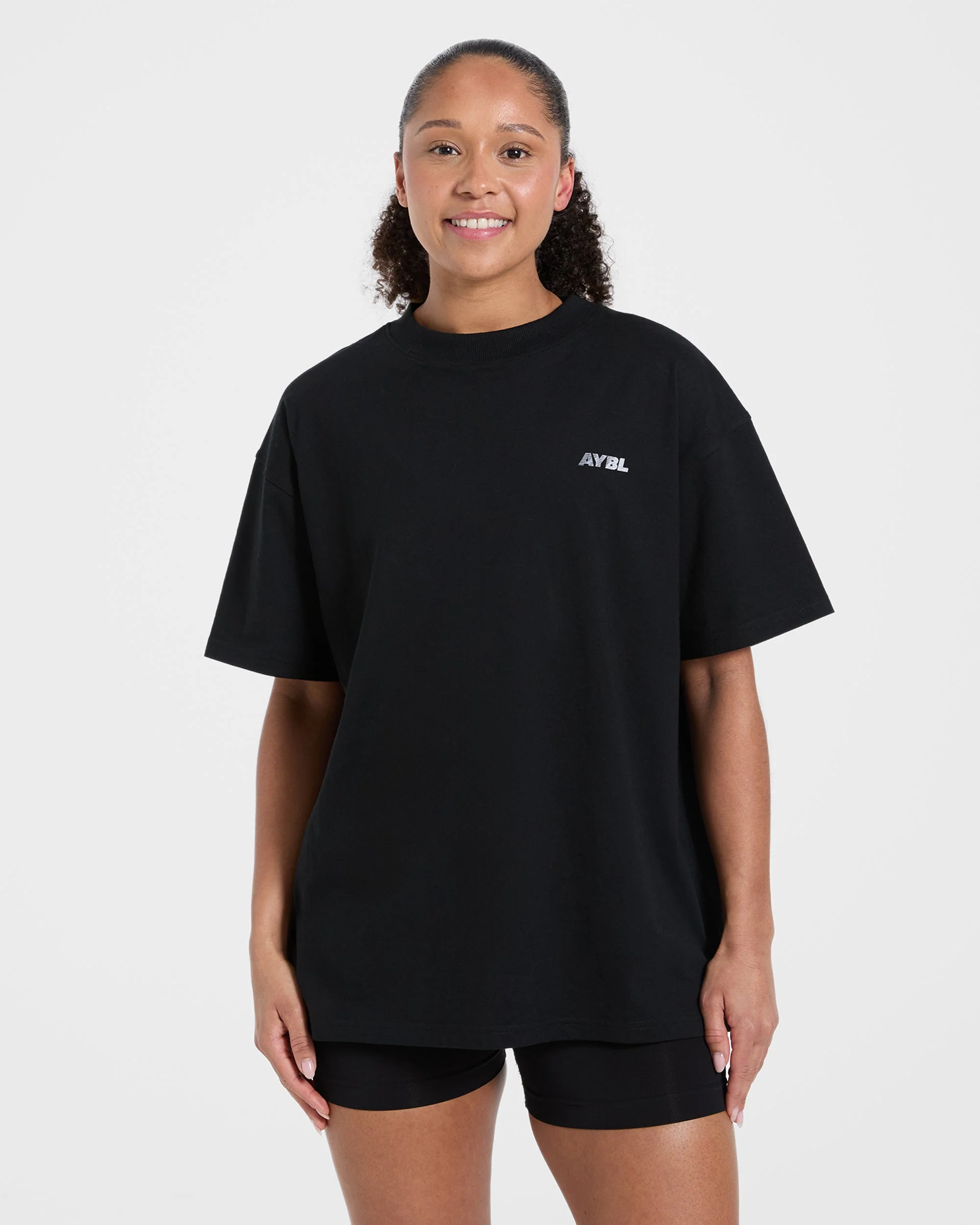 Athletics Department Oversized T Shirt - Zwart - Image 2