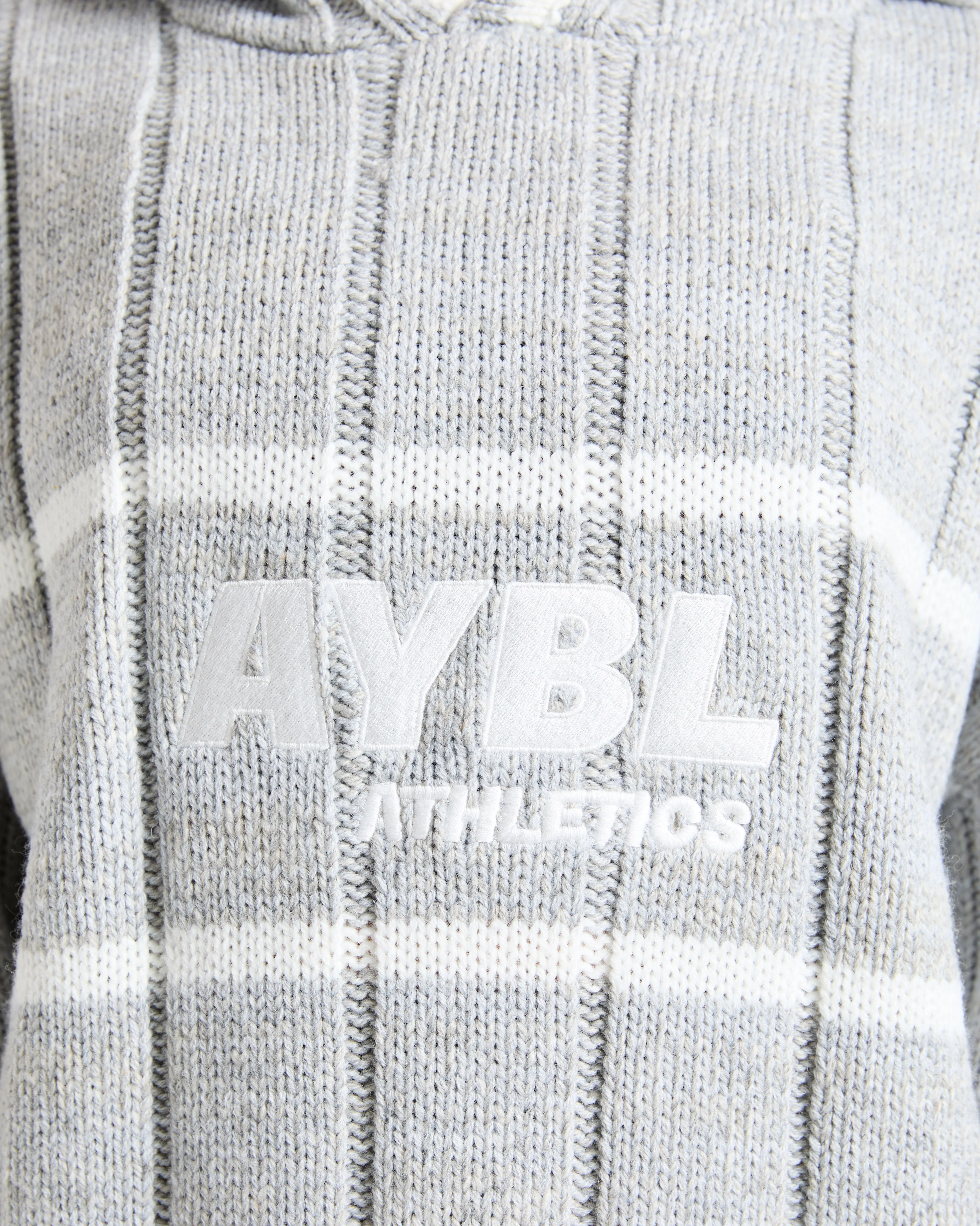 Athletics Oversized Knitted Hoodie - Grijs Marl - Image 5