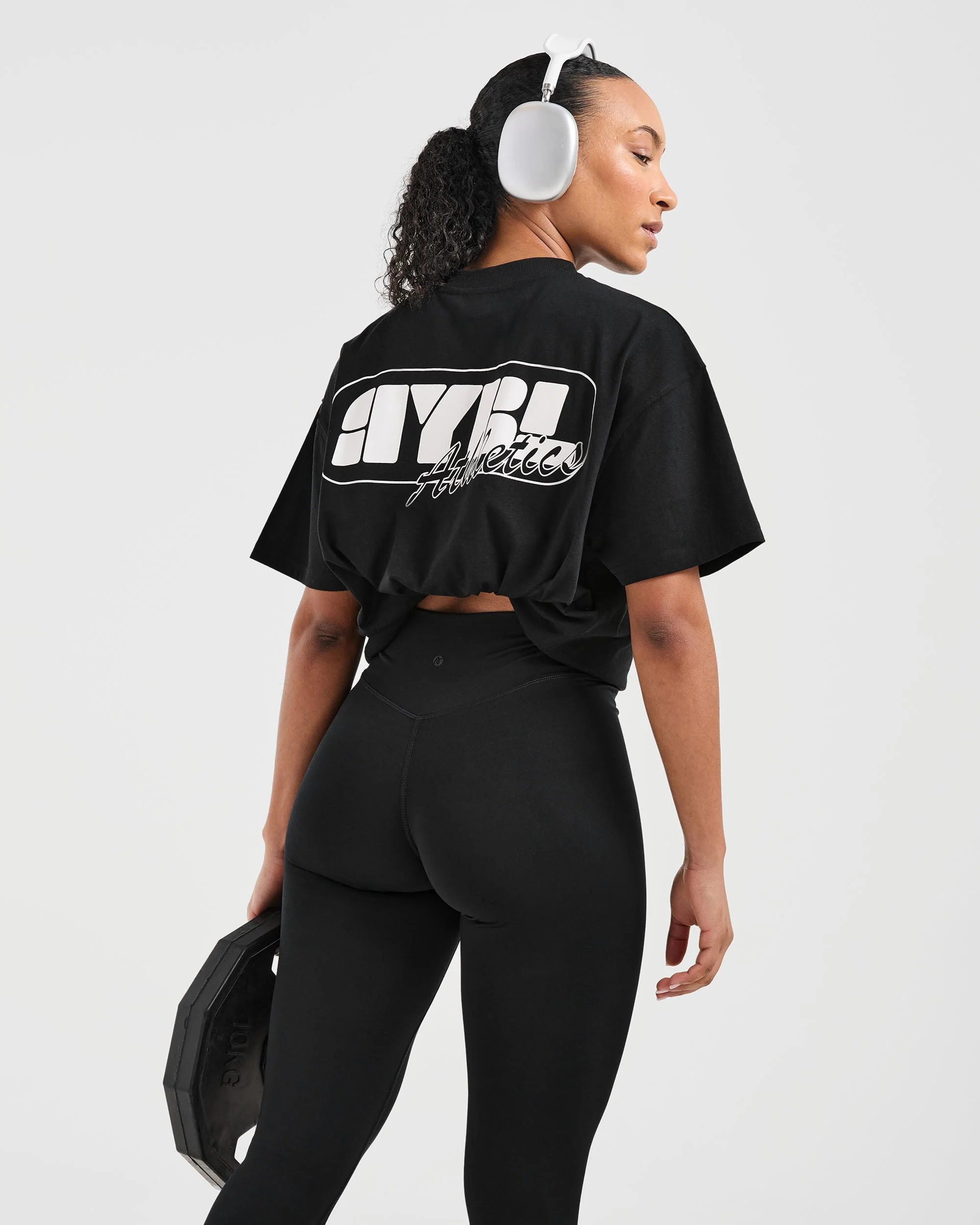 Athletics Retro Oversized T Shirt - Zwart - Image 8