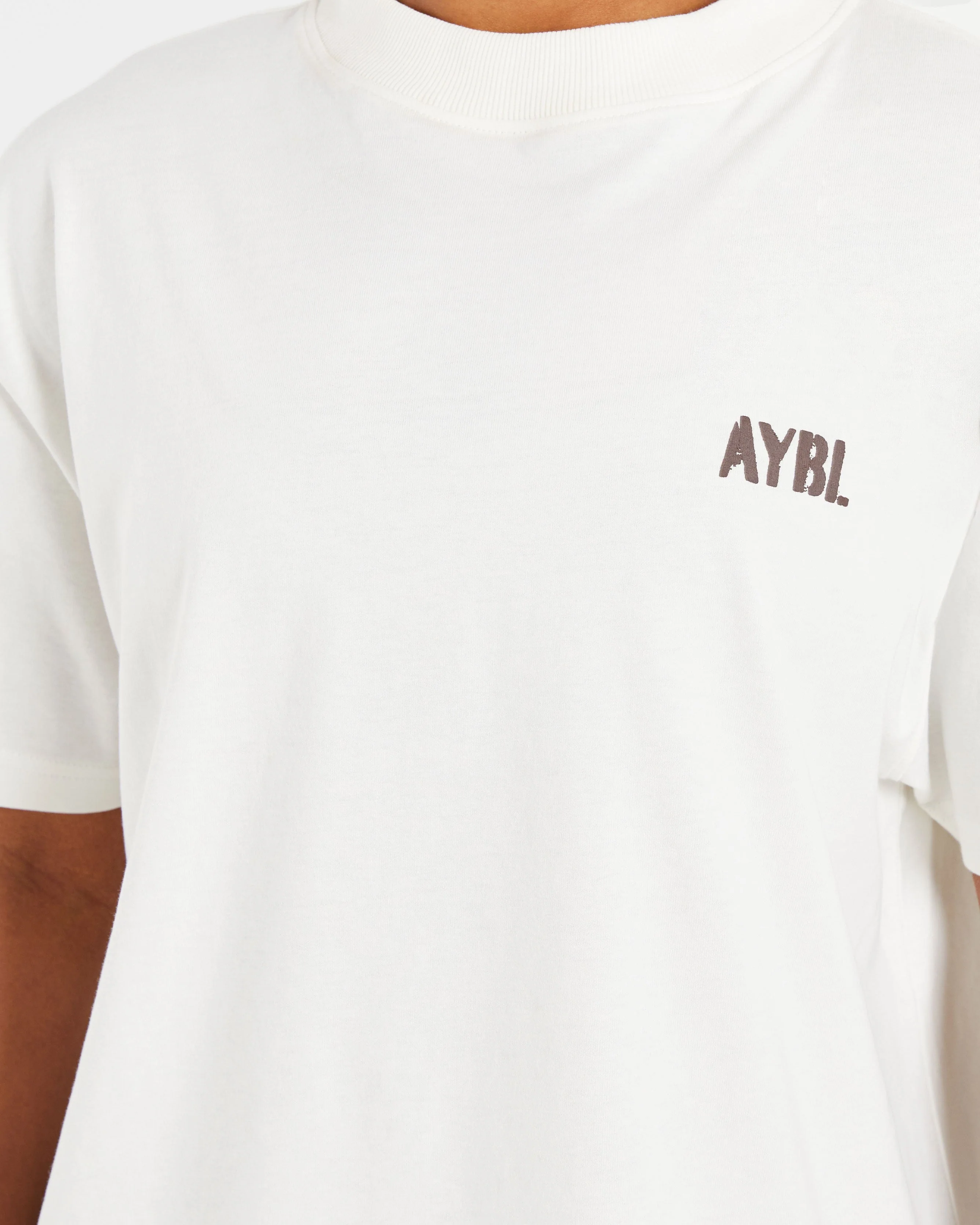 Athletics Strength Club Oversized T Shirt - Off Wit/Bruin - Image 5