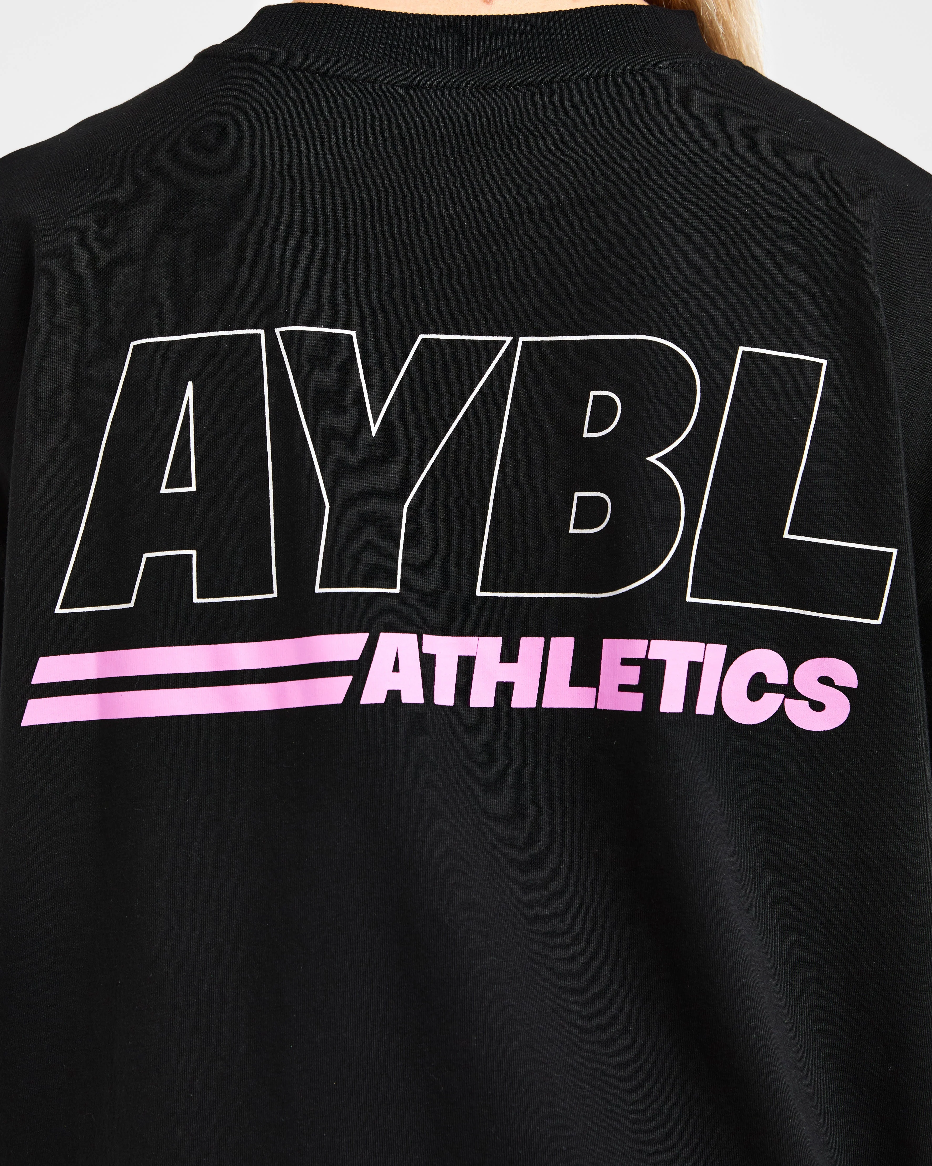 Athletics Track Oversized T Shirt - Zwart/Roze - Image 5