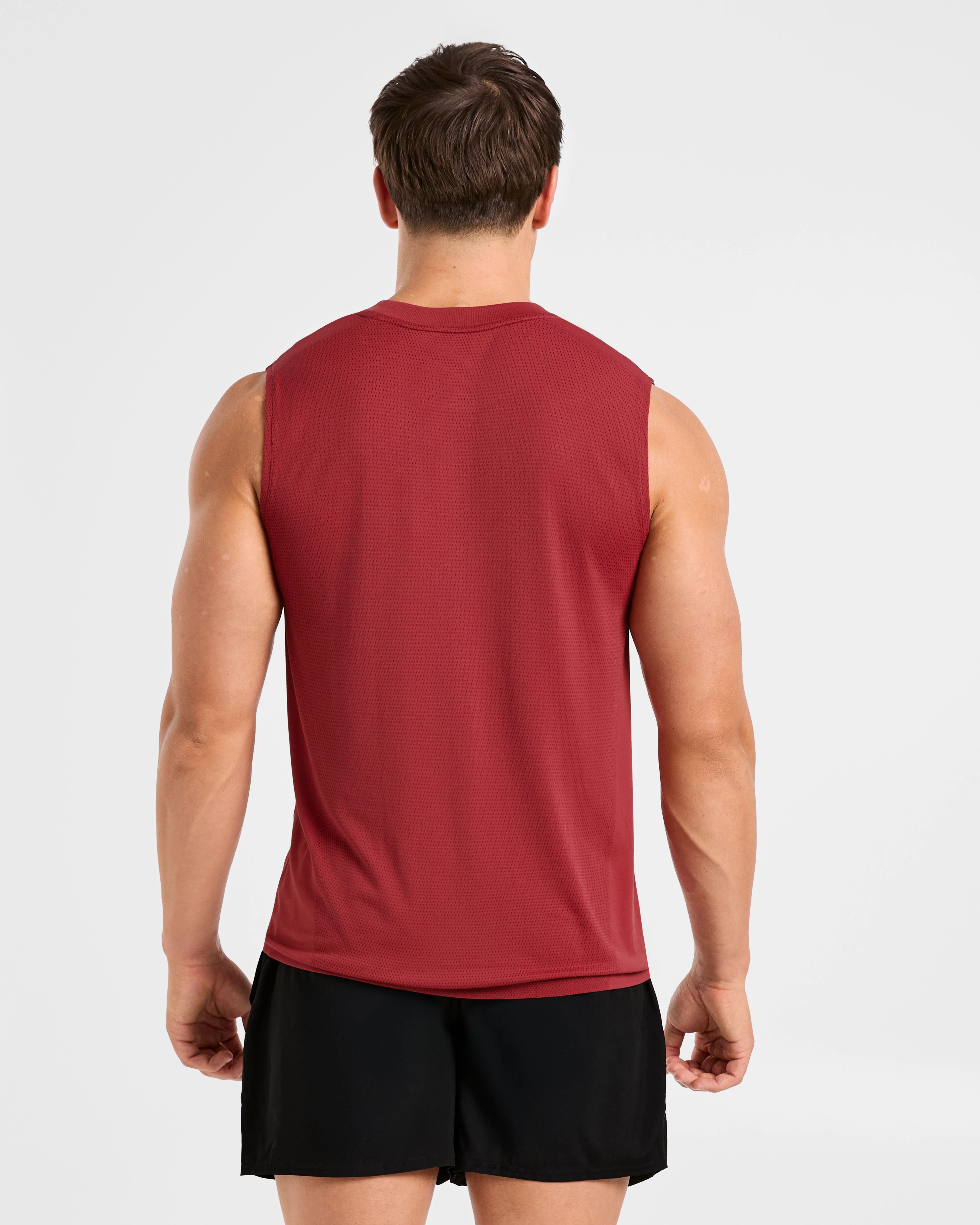 Attain Seamless Vest - Maroon Rood - Image 2