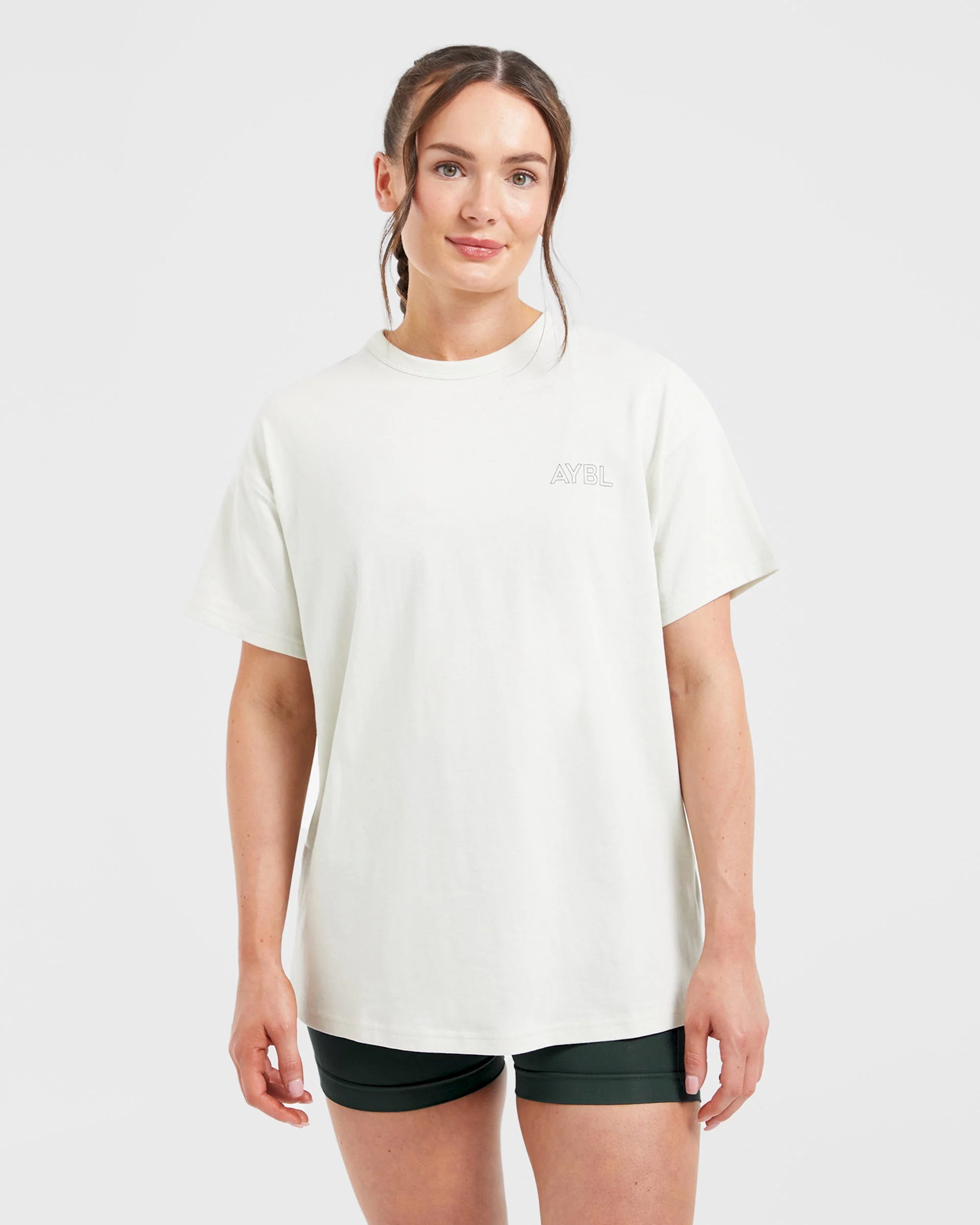 AYBL Athletics Oversized T Shirt - Off Wit/Groen - Image 2