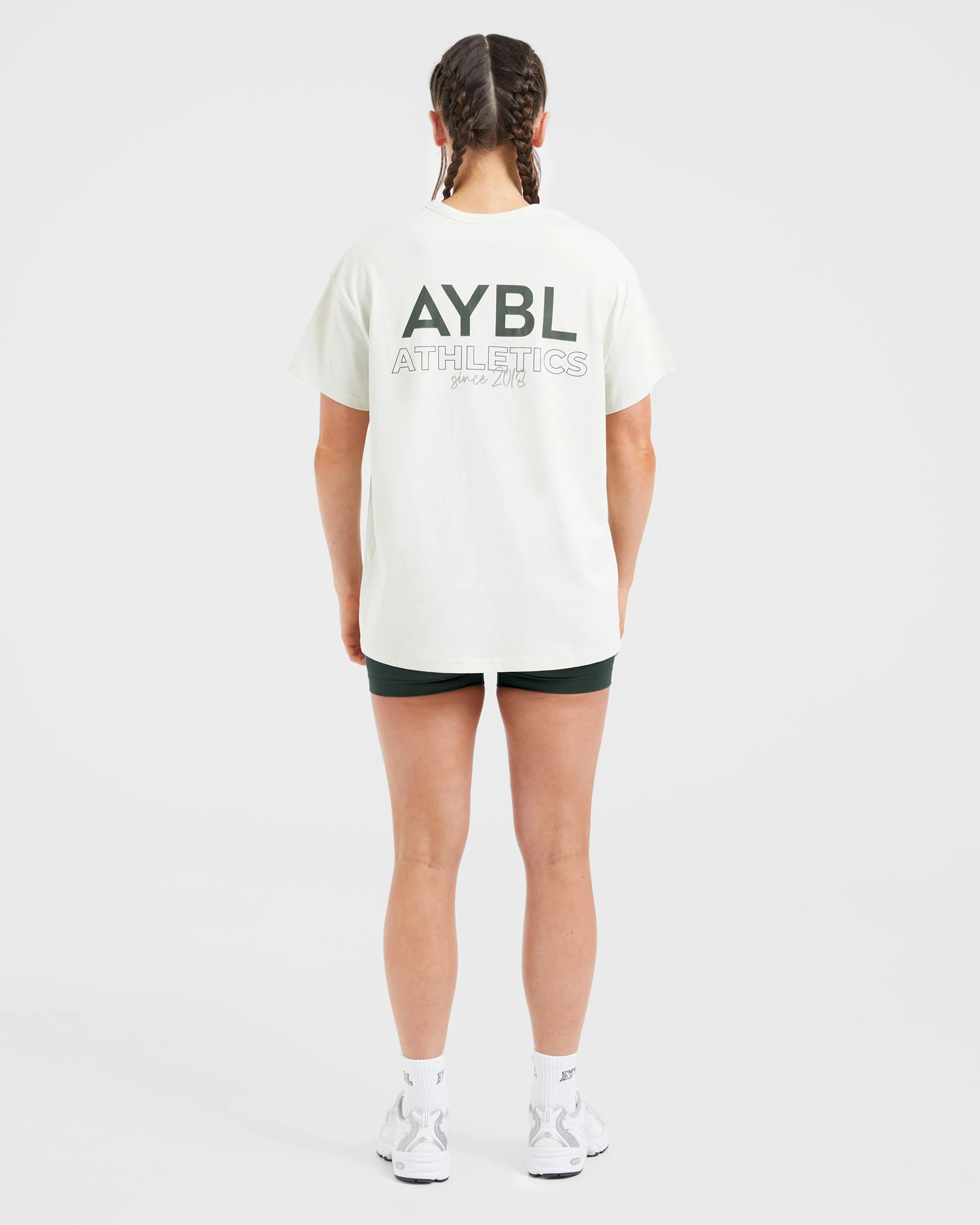 AYBL Athletics Oversized T Shirt - Off Wit/Groen - Image 4