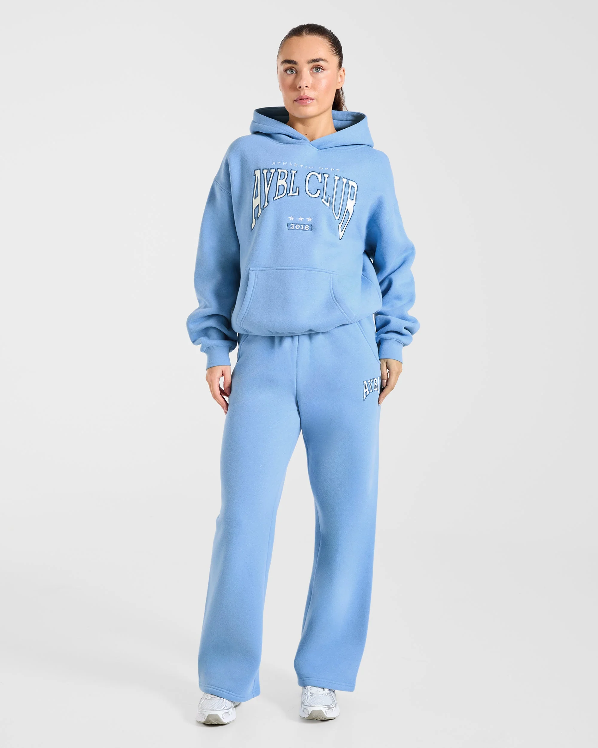 AYBL Club Oversized Straight Leg Joggers - Blauw - Image 3