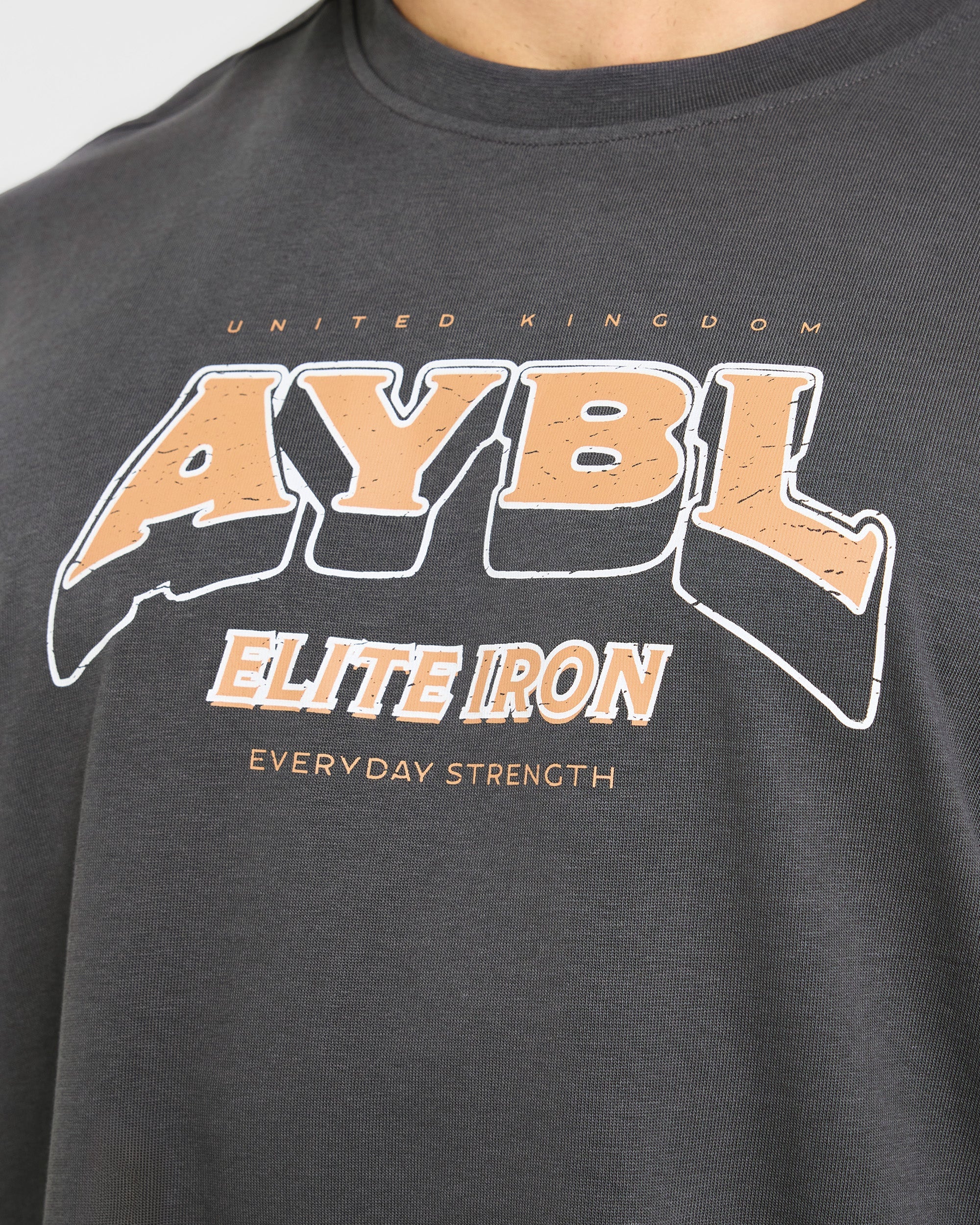 AYBL Elite Iron Oversized T Shirt - Charcoal - Image 5