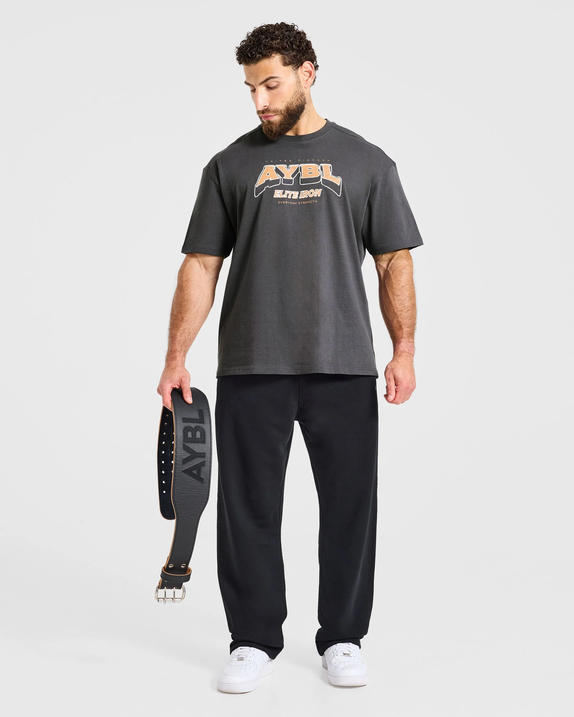 AYBL Elite Iron Oversized T Shirt - Charcoal - Image 8