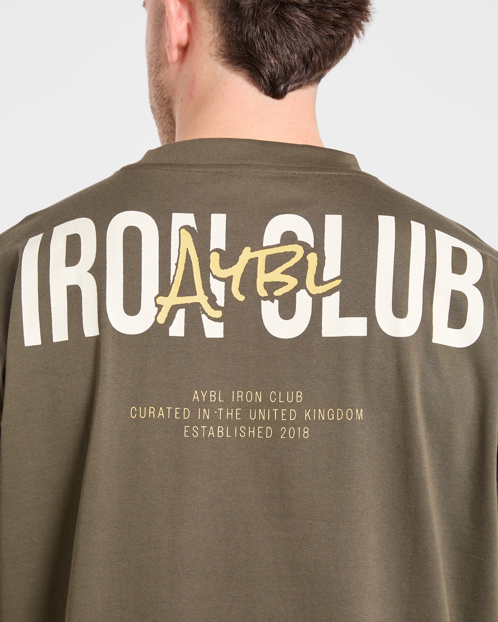 AYBL Iron Club Oversized T Shirt - Olive Groen - Image 5
