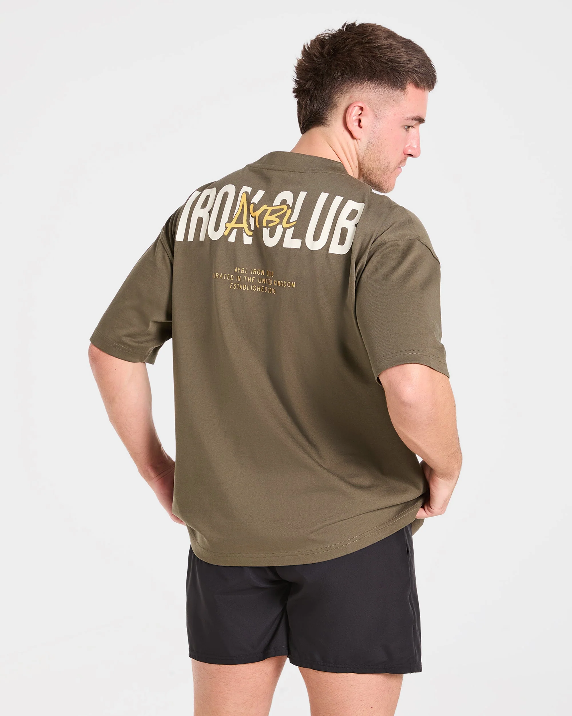 AYBL Iron Club Oversized T Shirt - Olive Groen - Image 8