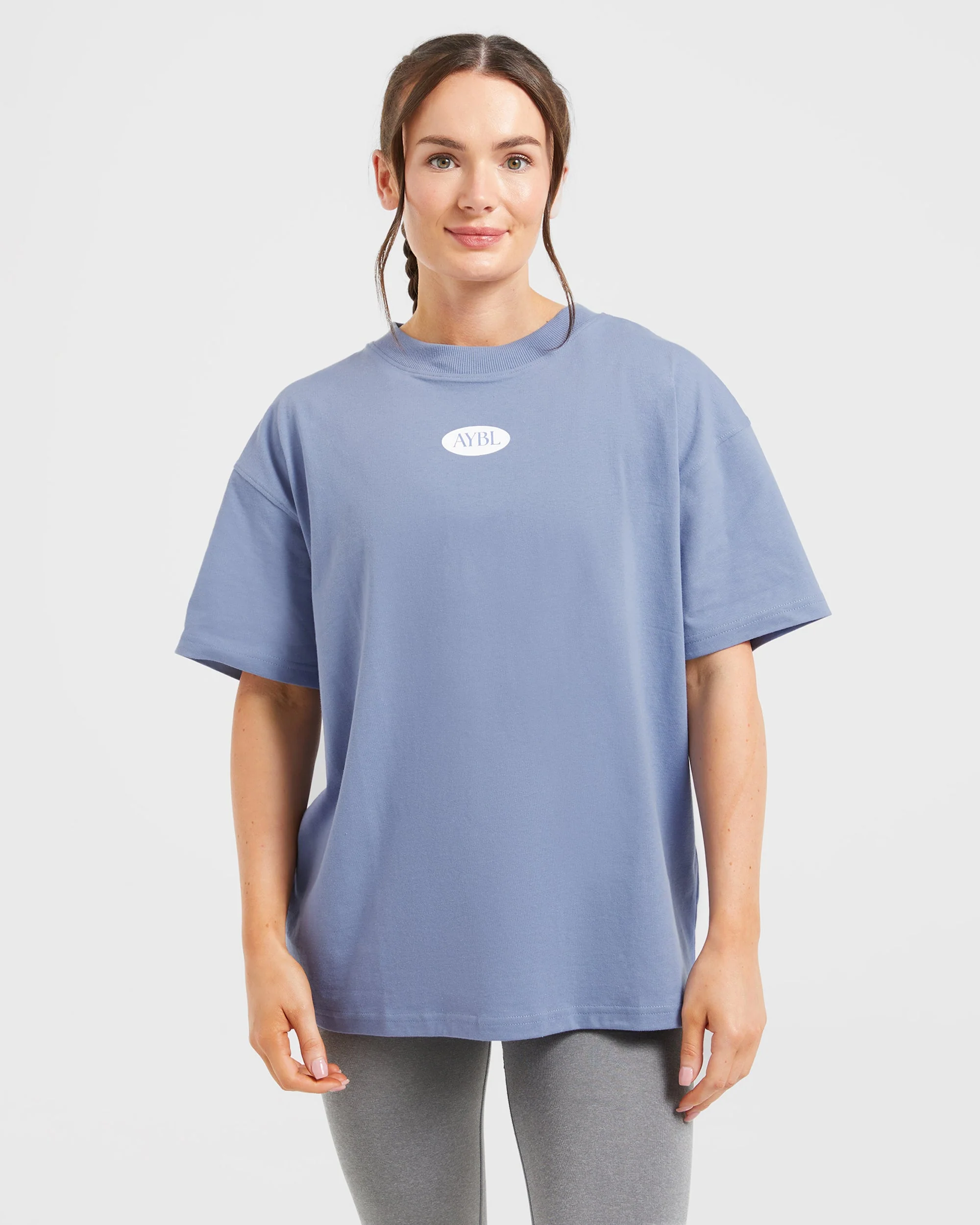 AYBL Lifestyle Oversized T Shirt - Cornflower Blauw - Image 2
