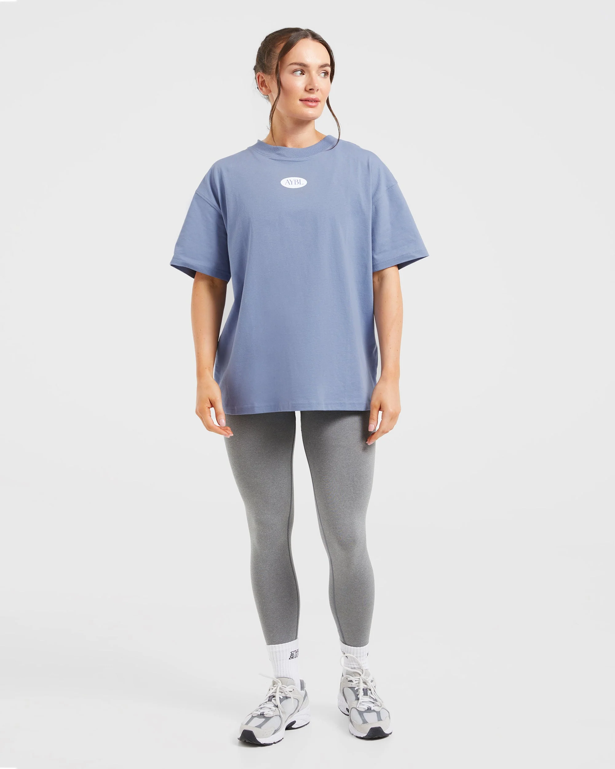 AYBL Lifestyle Oversized T Shirt - Cornflower Blauw - Image 3