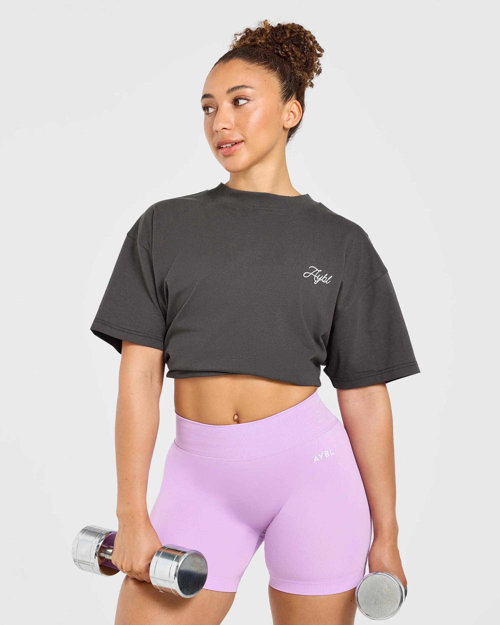 AYBL Lift Lodge Oversized T Shirt - Charcoal - Image 8