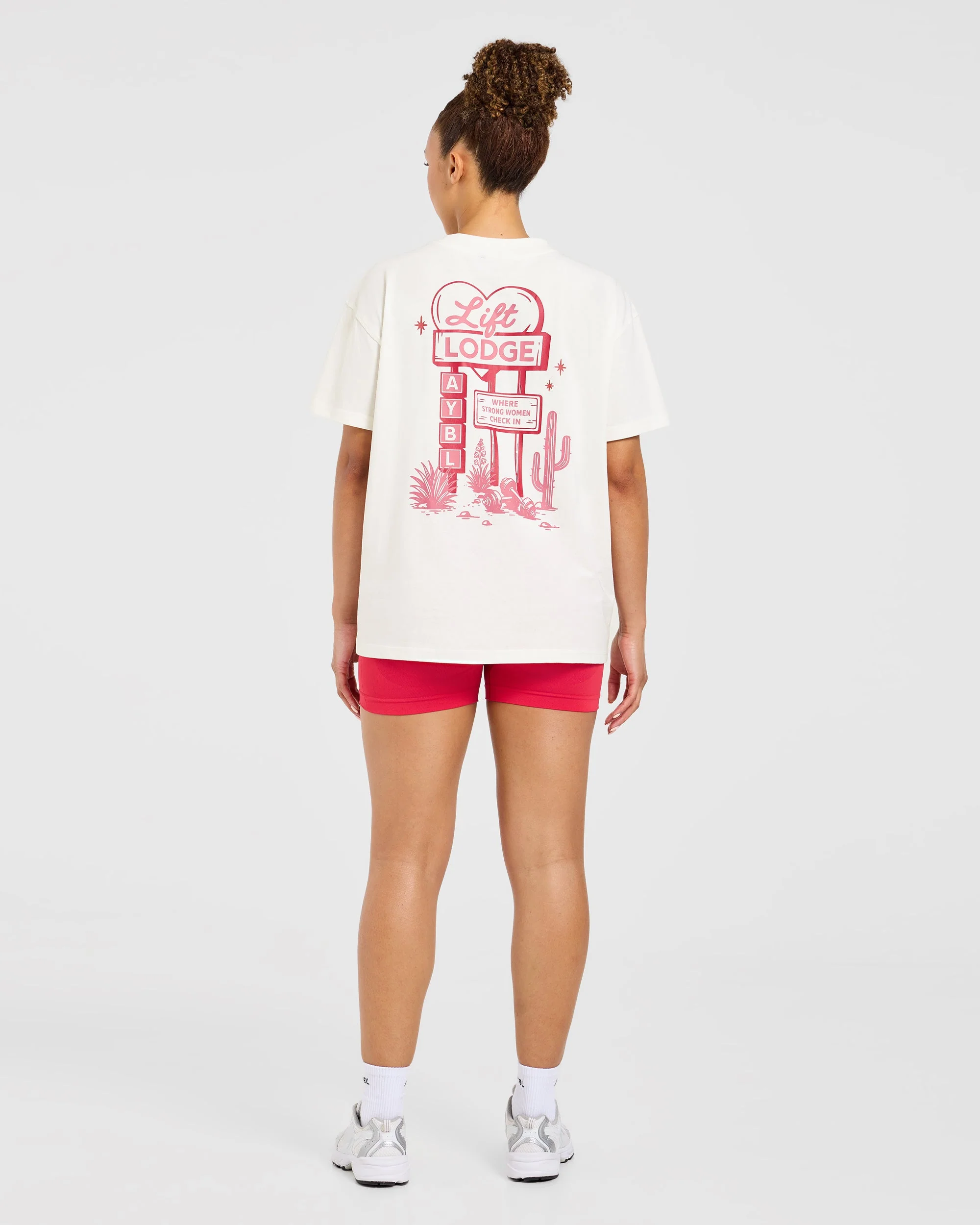 AYBL Lift Lodge Oversized T Shirt - Off Wit - Image 4