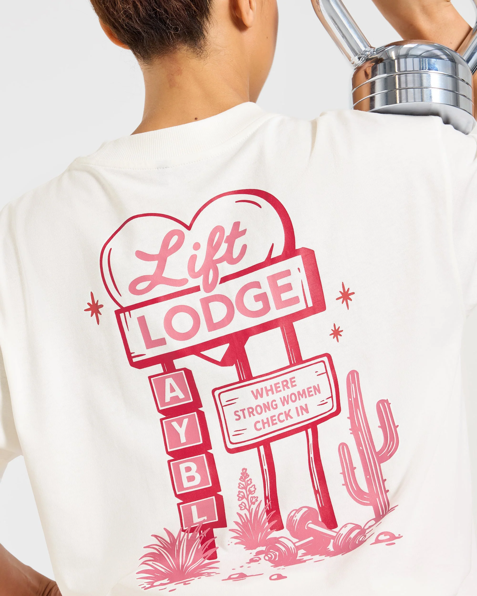 AYBL Lift Lodge Oversized T Shirt - Off Wit - Image 8