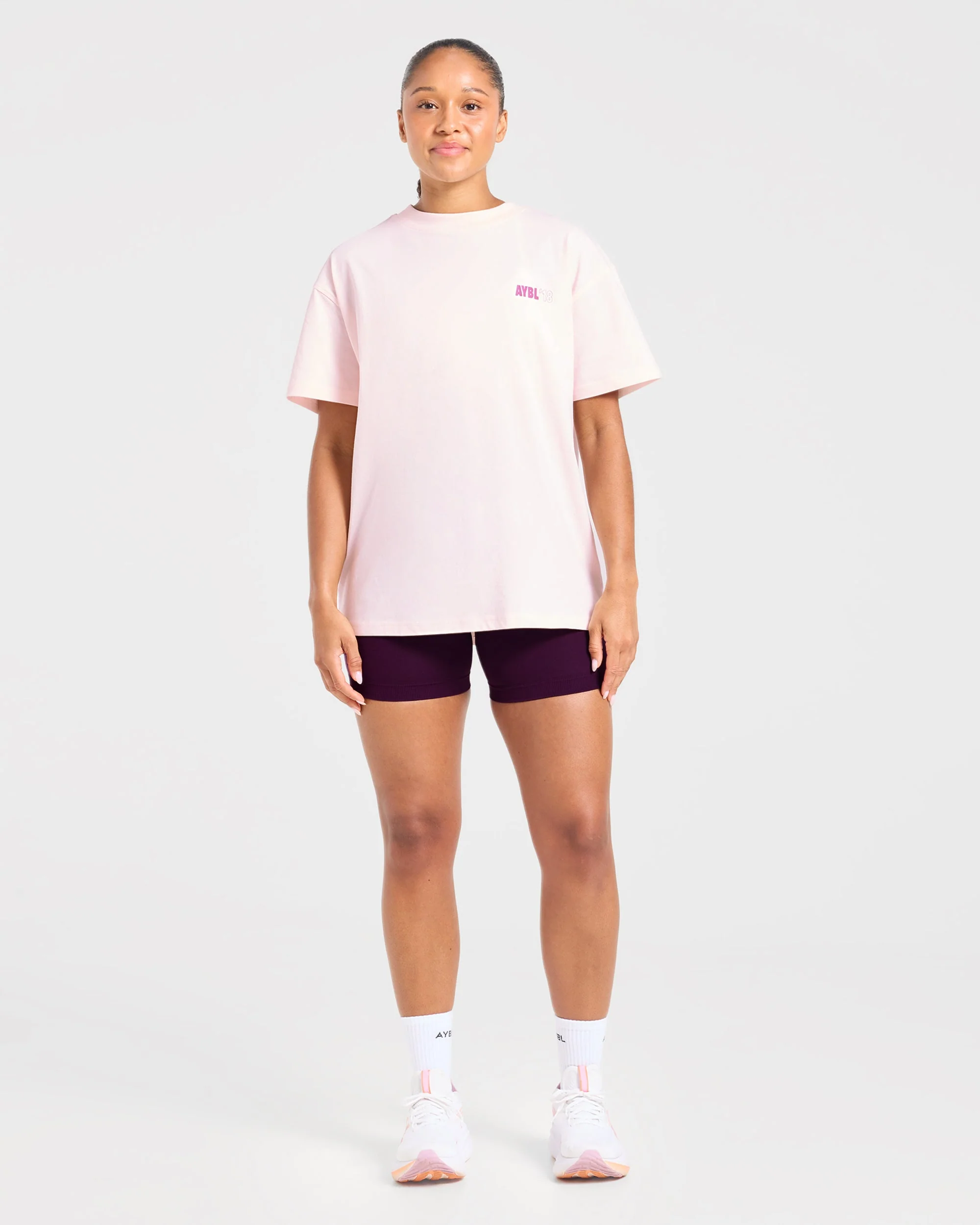 AYBL Run Oversized T Shirt - Baby Roze - Image 3