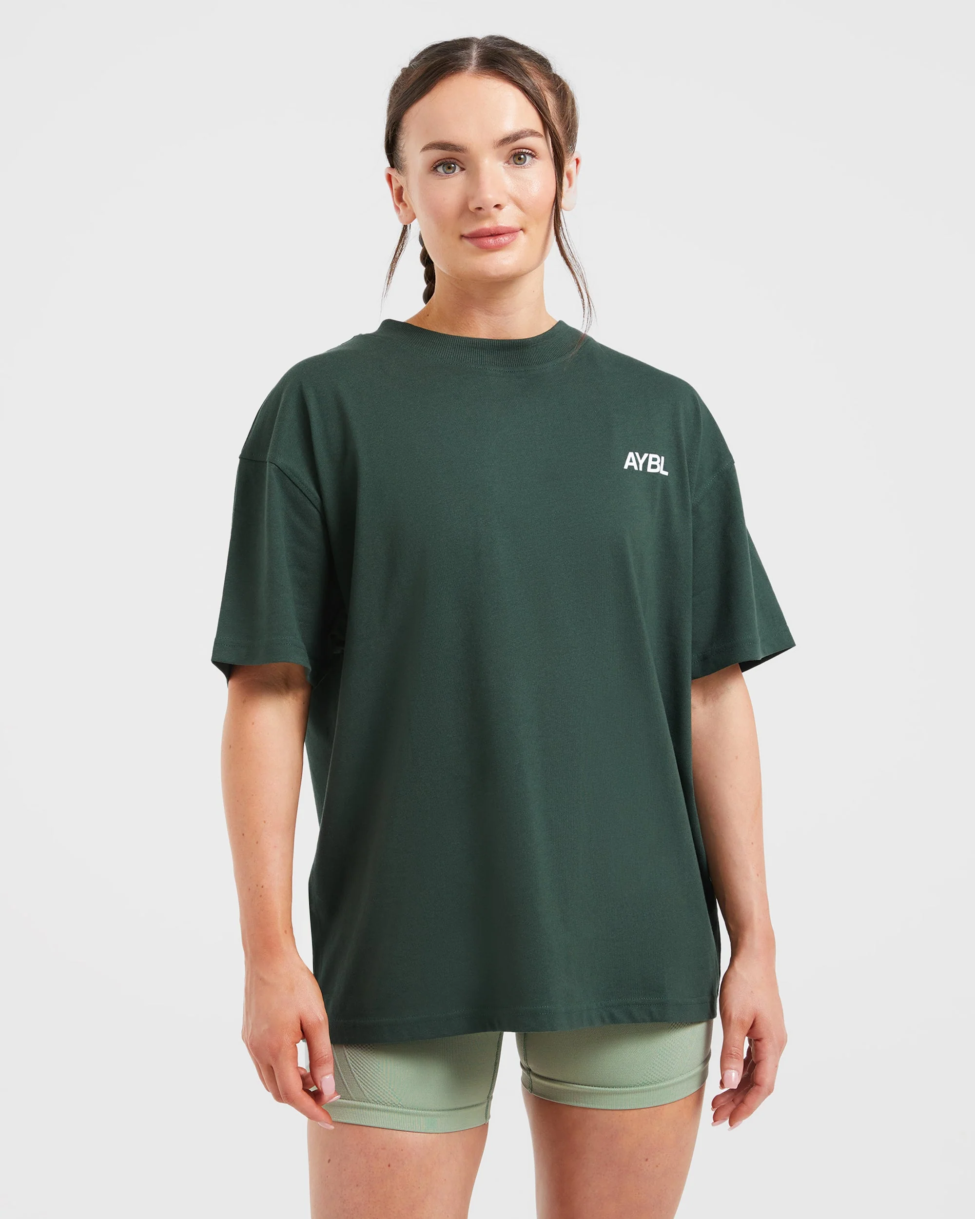 AYBL Sports Club Oversized T Shirt - Forest Groen - Image 2
