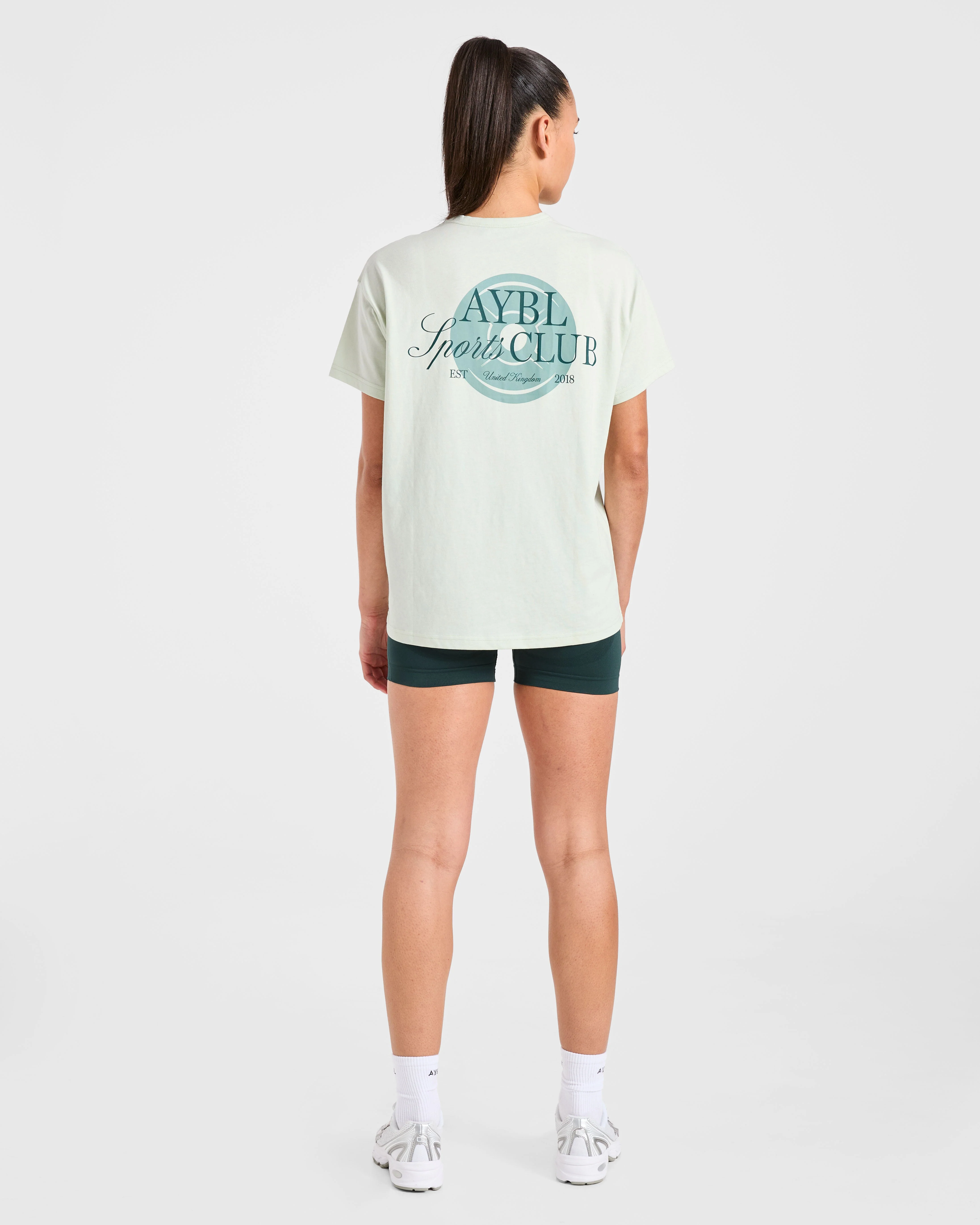 AYBL Sports Club Script Oversized T Shirt - Groen - Image 4