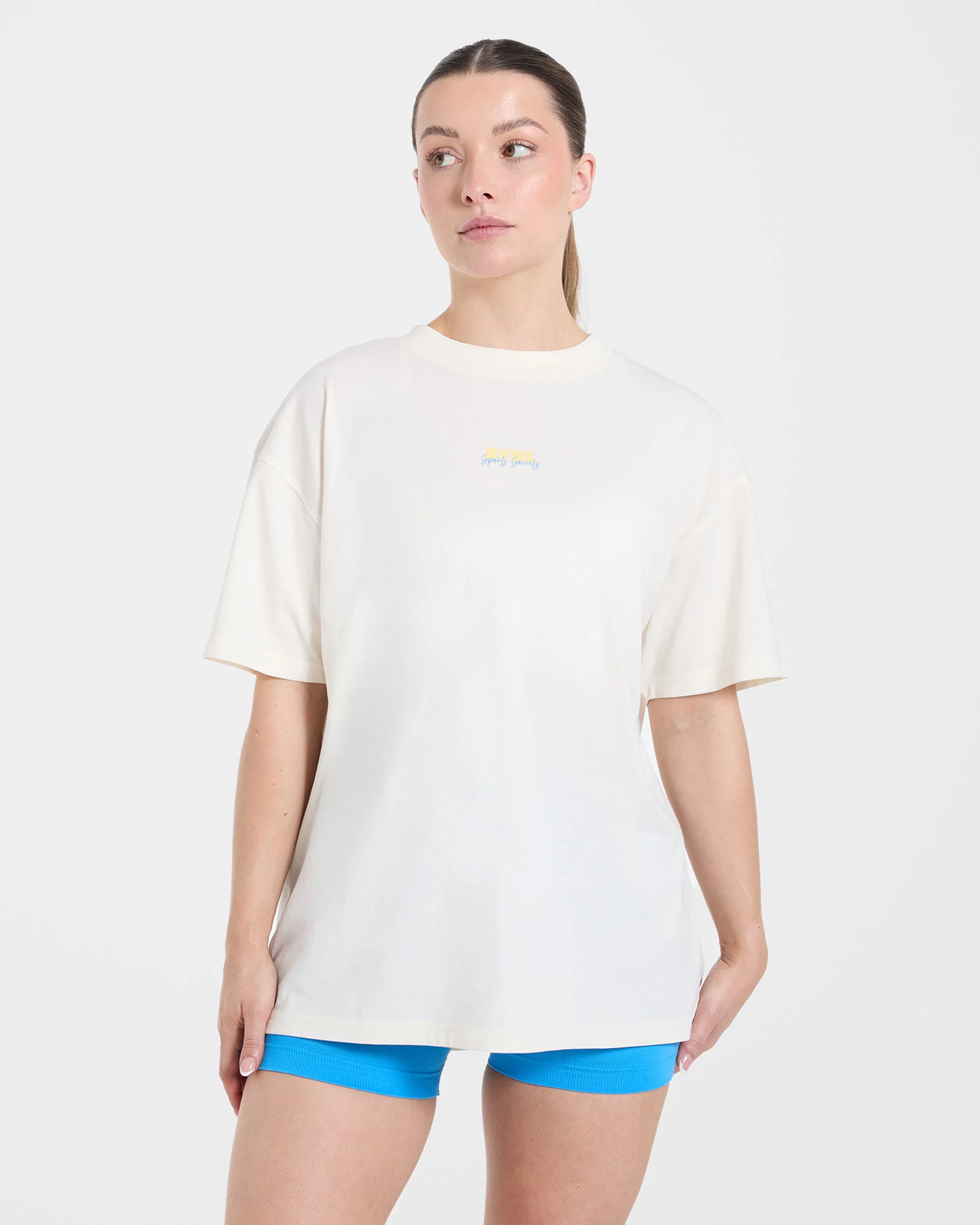 AYBL Sports Society Oversized T Shirt - Off Wit - Image 2