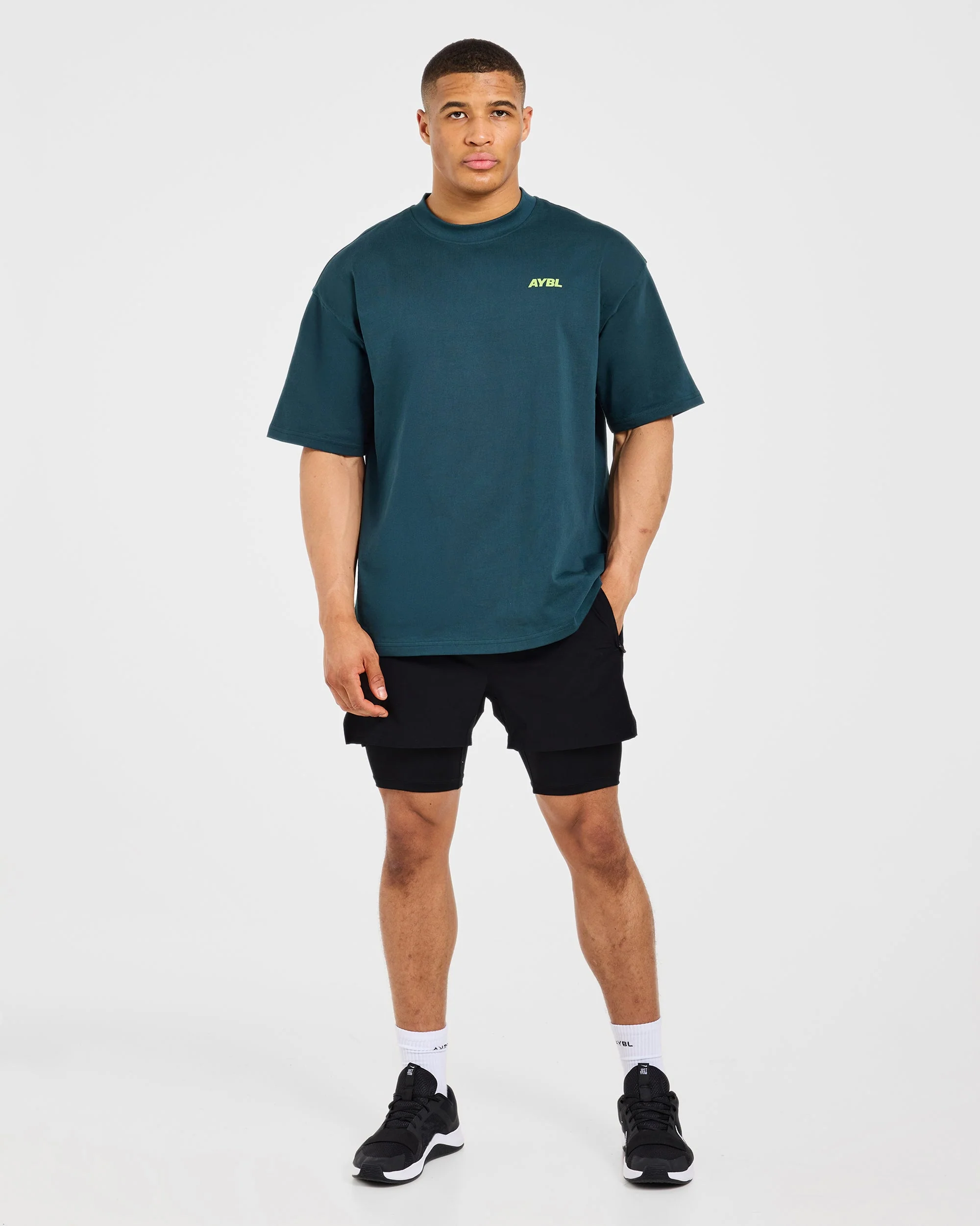 AYBL Sportswear 18 Oversized T Shirt - Teal Groen - Image 3
