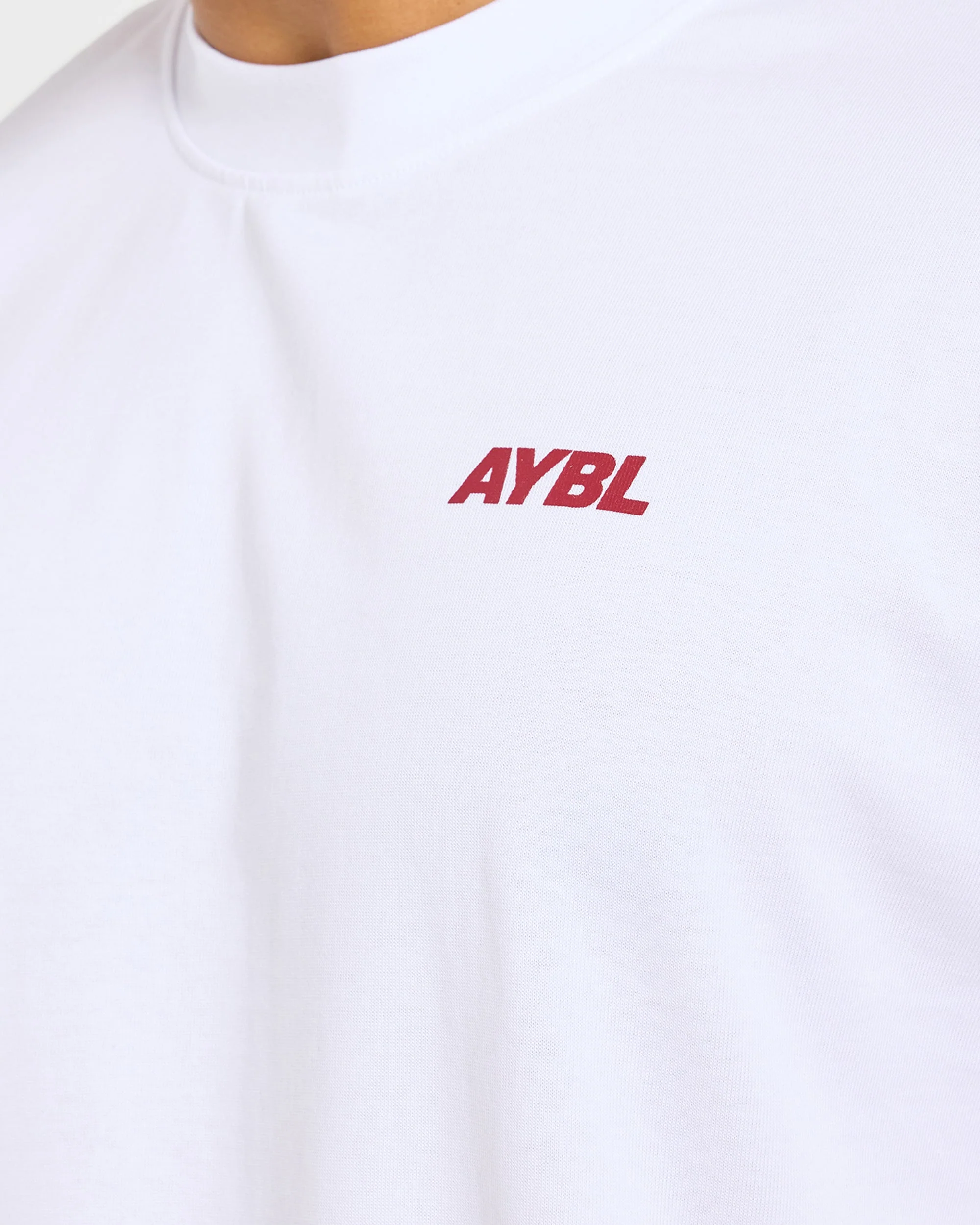 AYBL Sportswear 18 Oversized T Shirt - Wit/Rood - Image 6