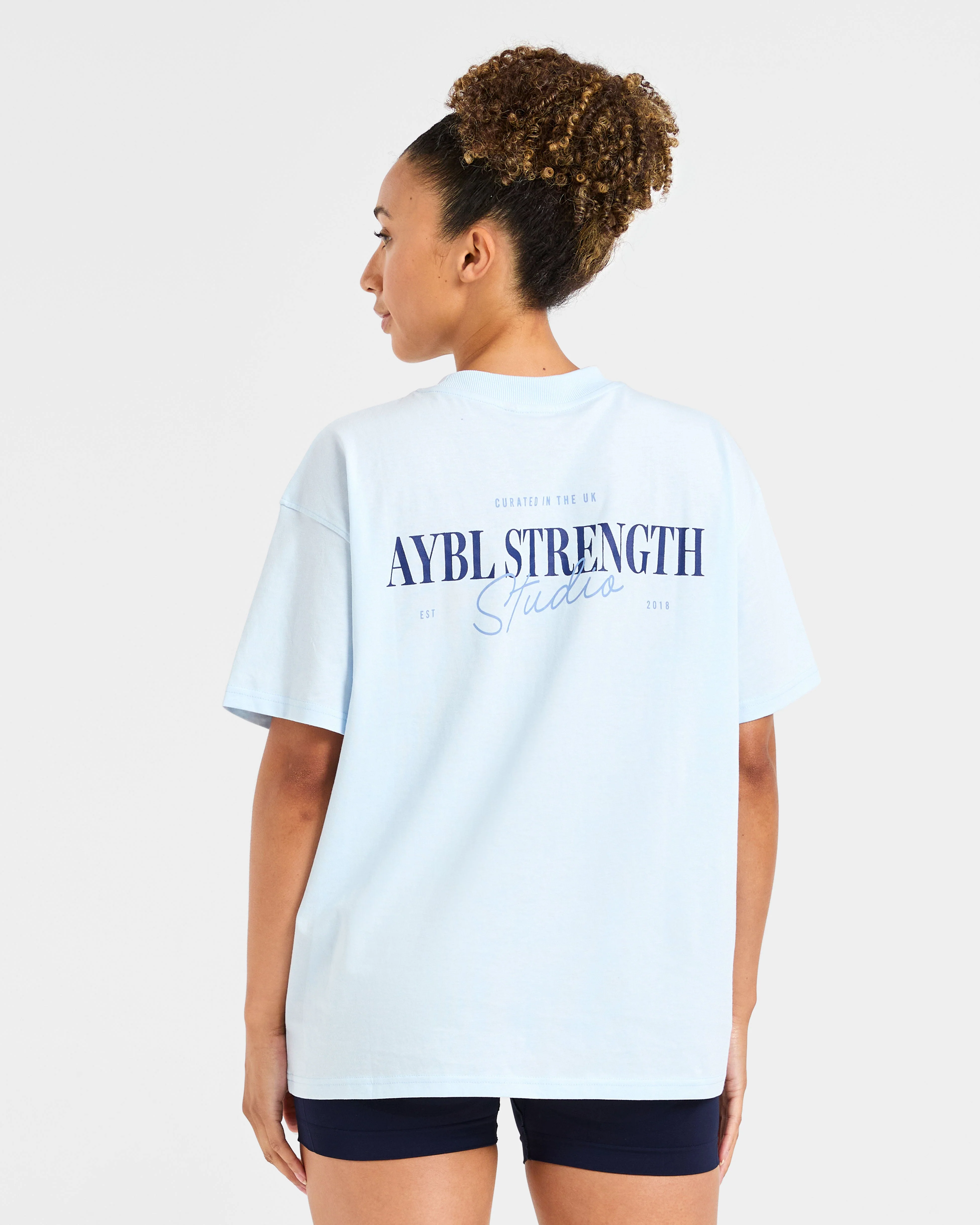 AYBL Strength Studio Oversized T Shirt - Blauw