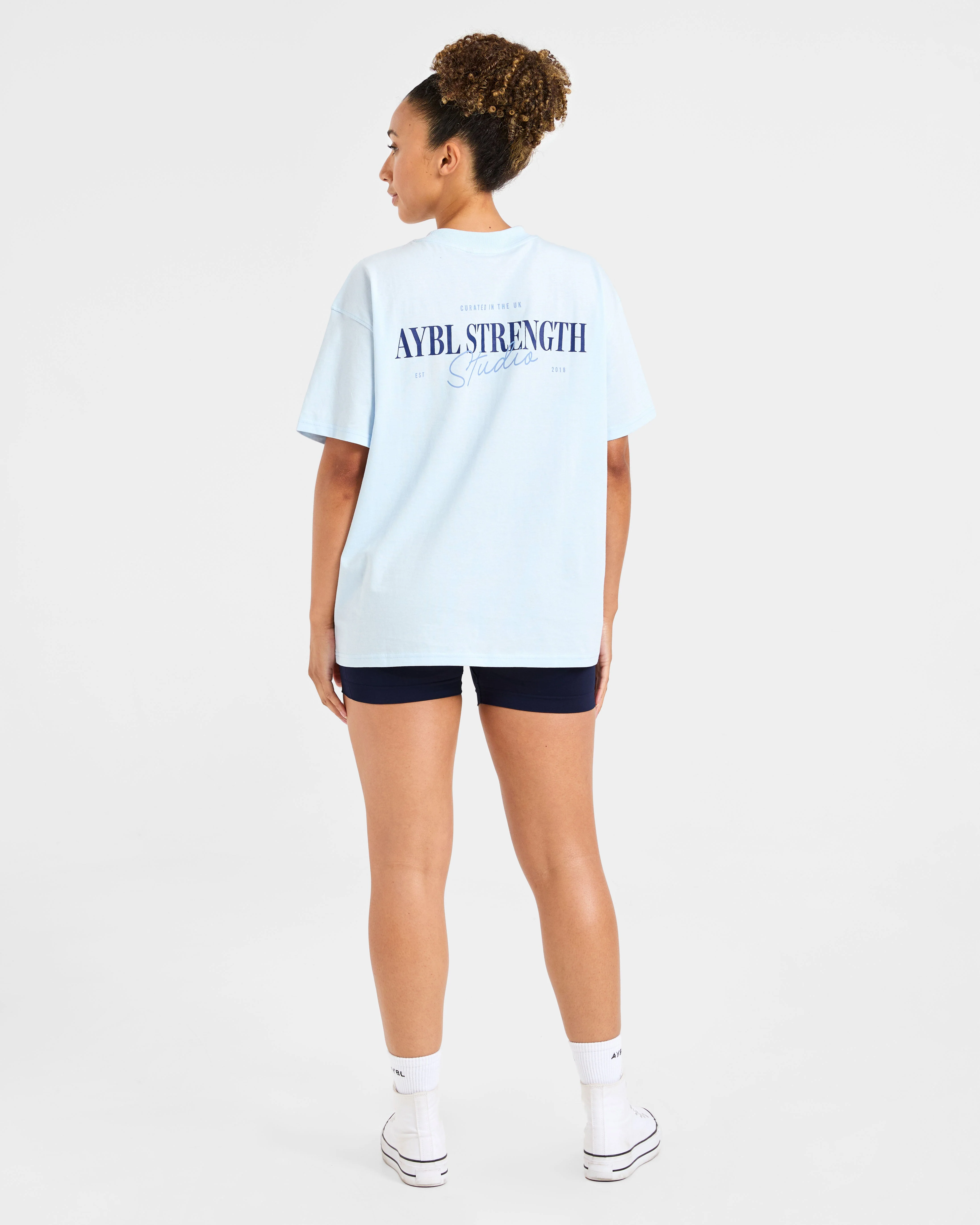 AYBL Strength Studio Oversized T Shirt - Blauw - Image 4
