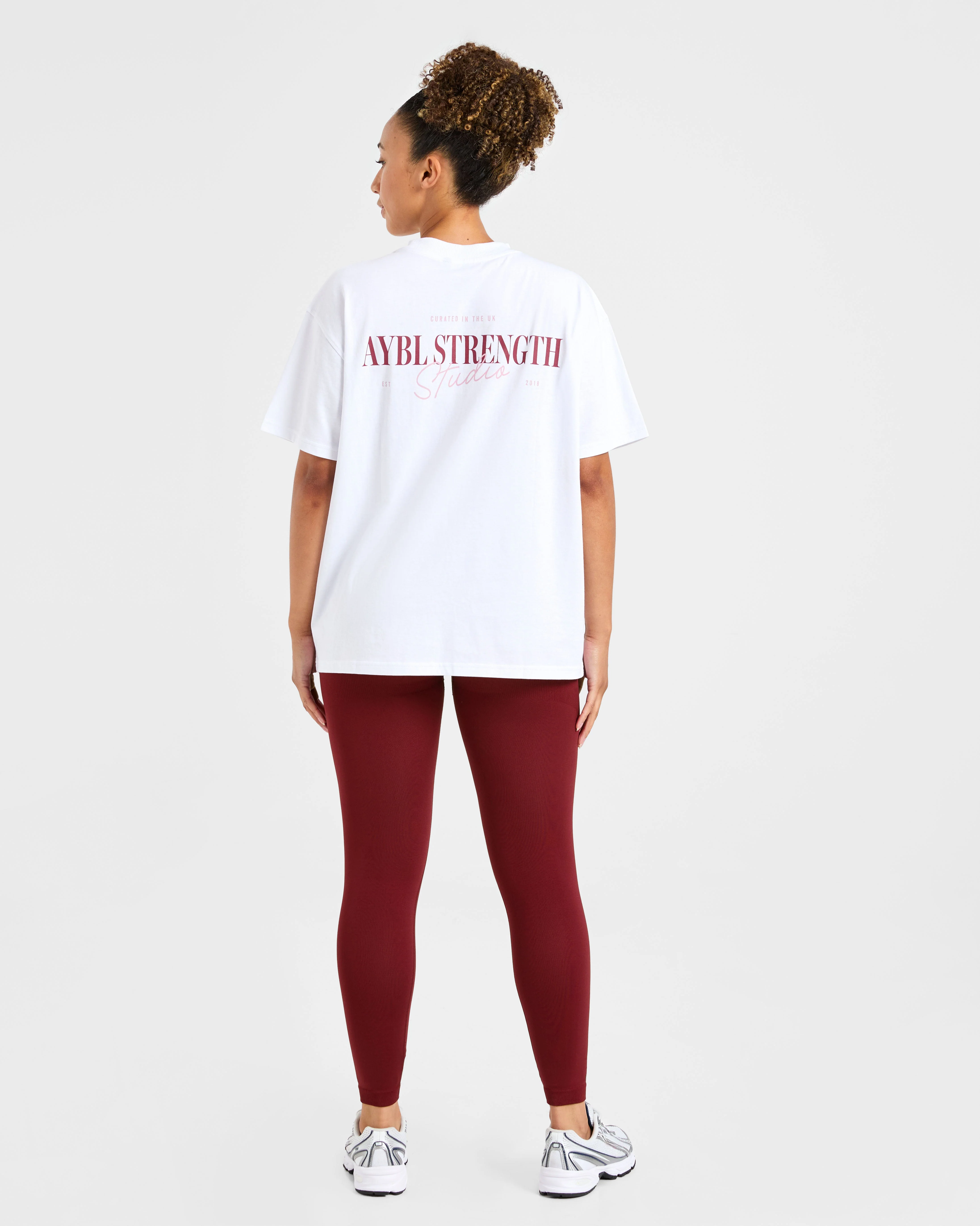 AYBL Strength Studio Oversized T Shirt - Wit - Image 4
