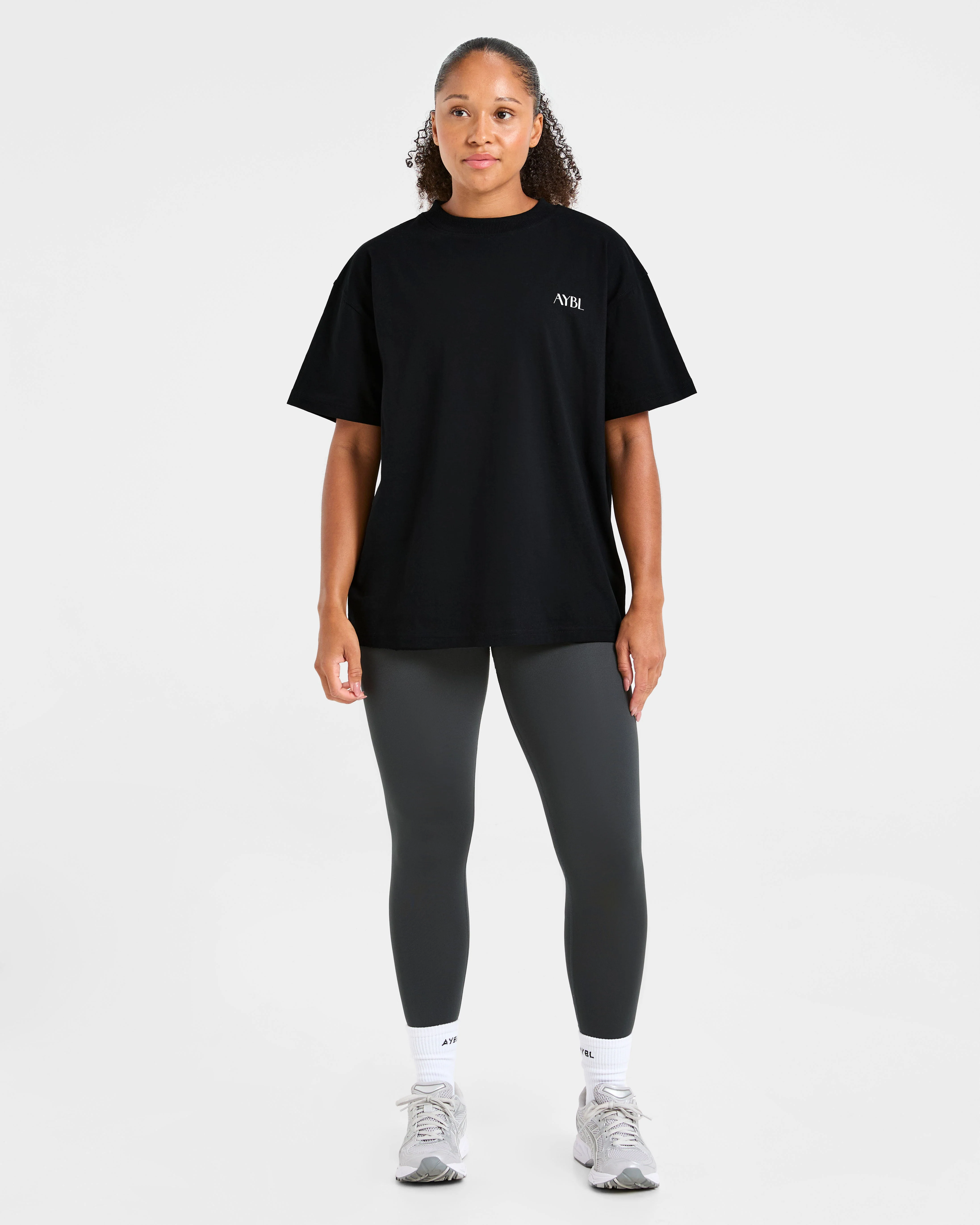AYBL Wellness Oversized T Shirt - Zwart - Image 3