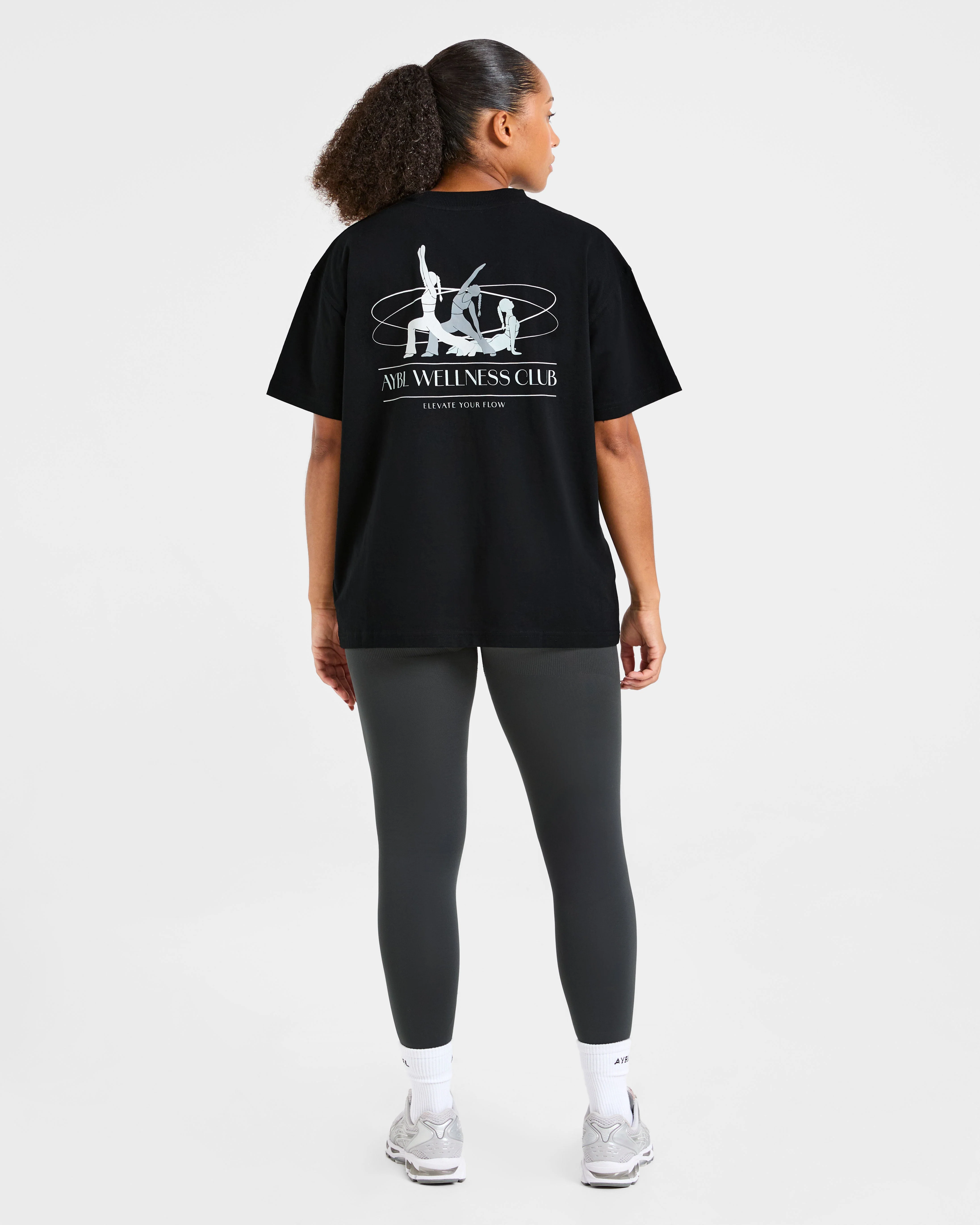 AYBL Wellness Oversized T Shirt - Zwart - Image 4