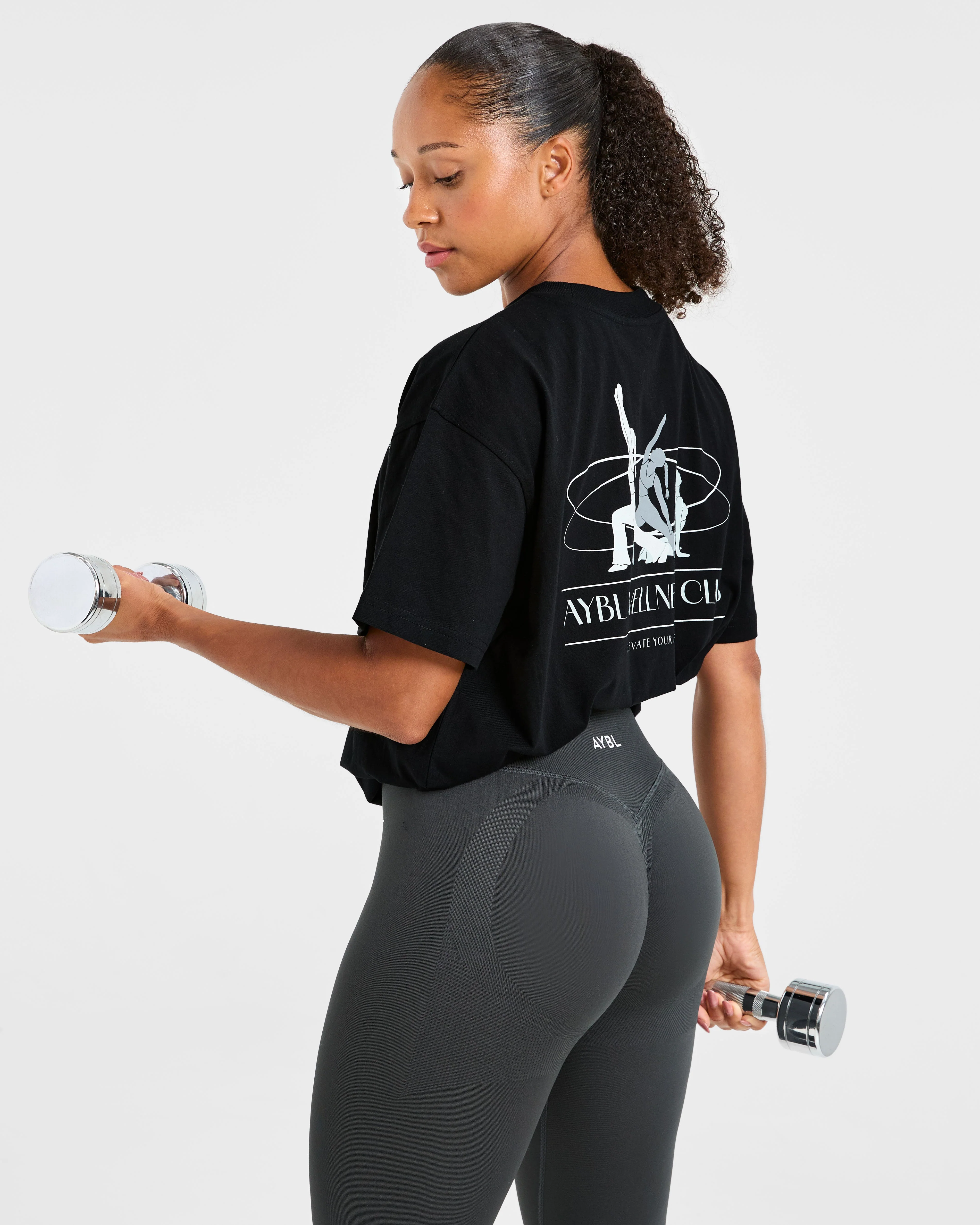 AYBL Wellness Oversized T Shirt - Zwart - Image 8