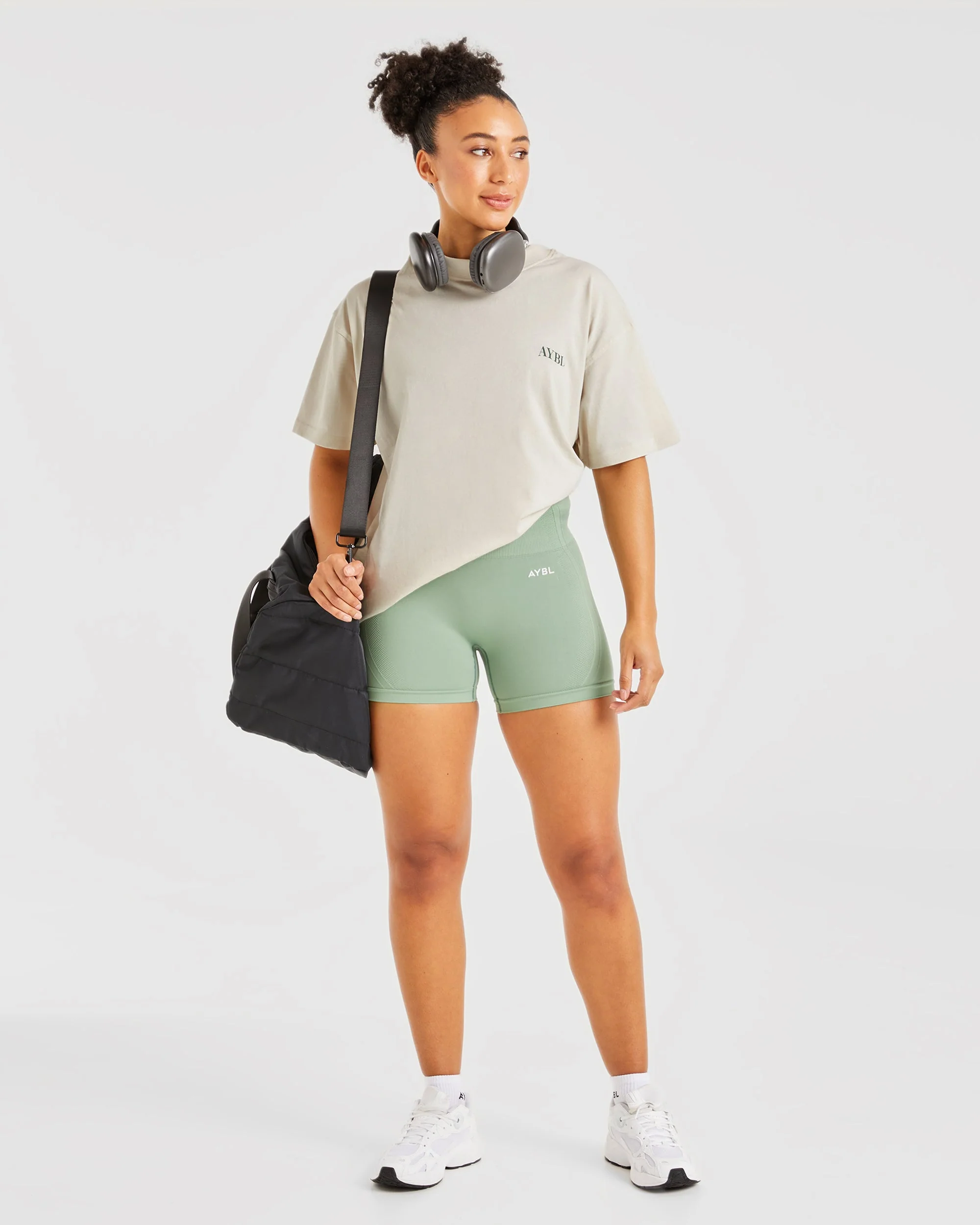 Be Good To Yourself Oversized T Shirt - Off Wit/Groen - Image 7