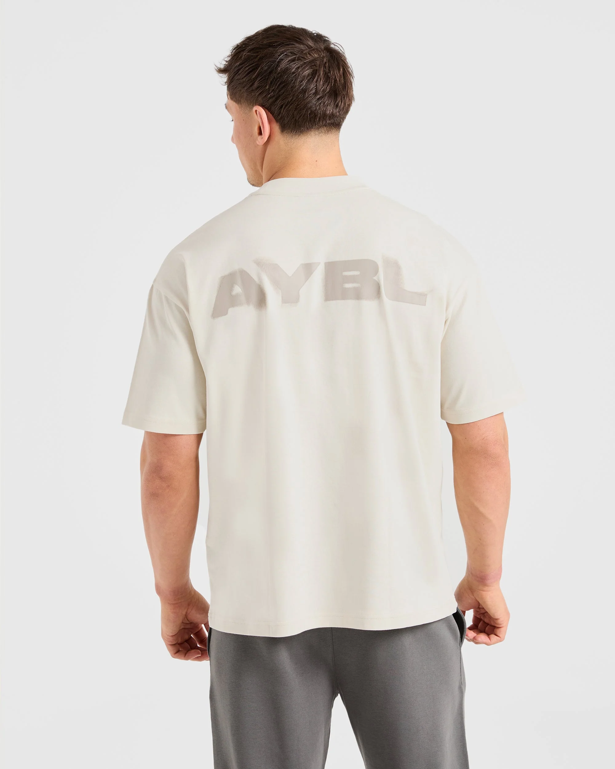 Blur Oversized T Shirt - Off Wit