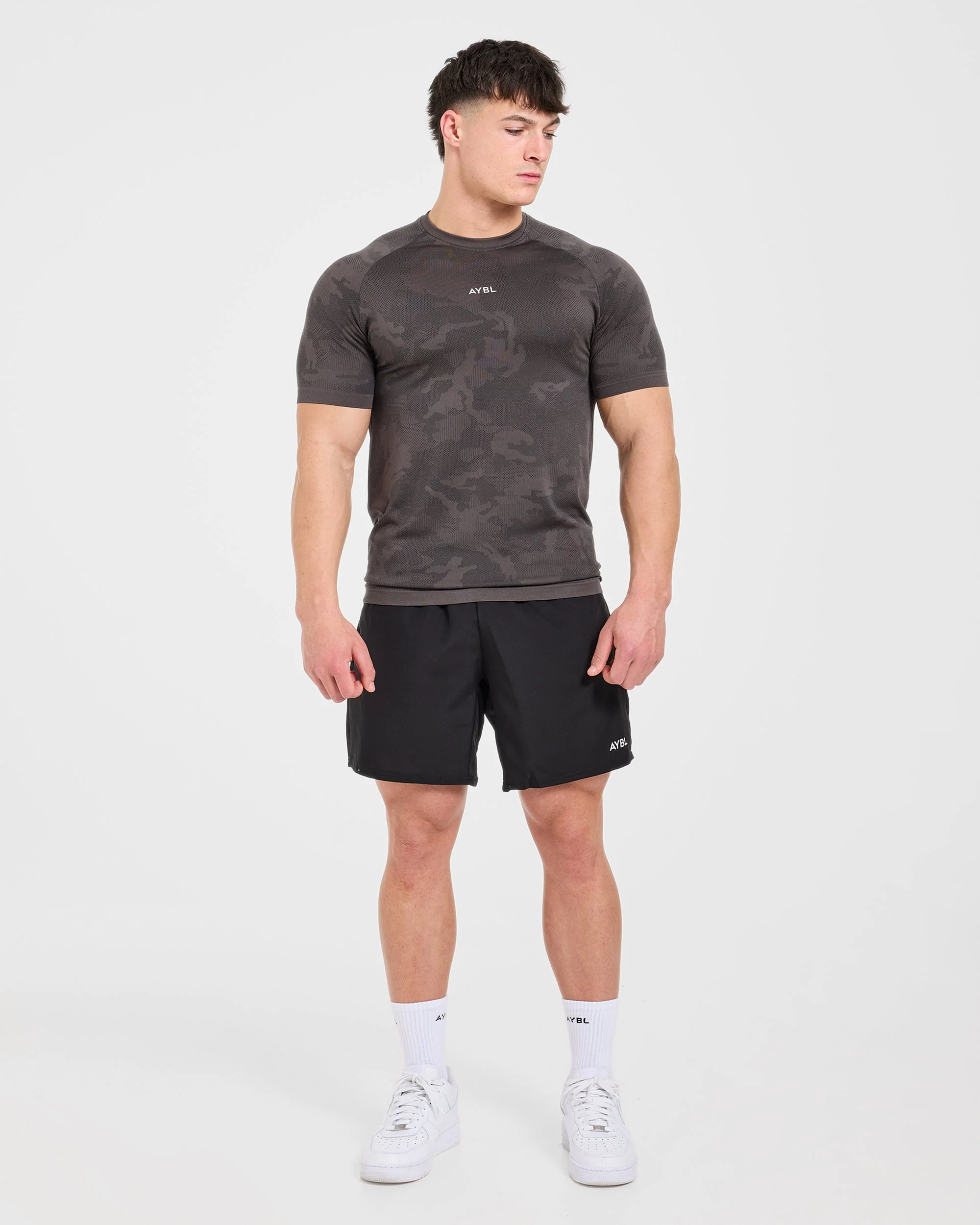 Camo Seamless T Shirt - Charcoal - Image 3