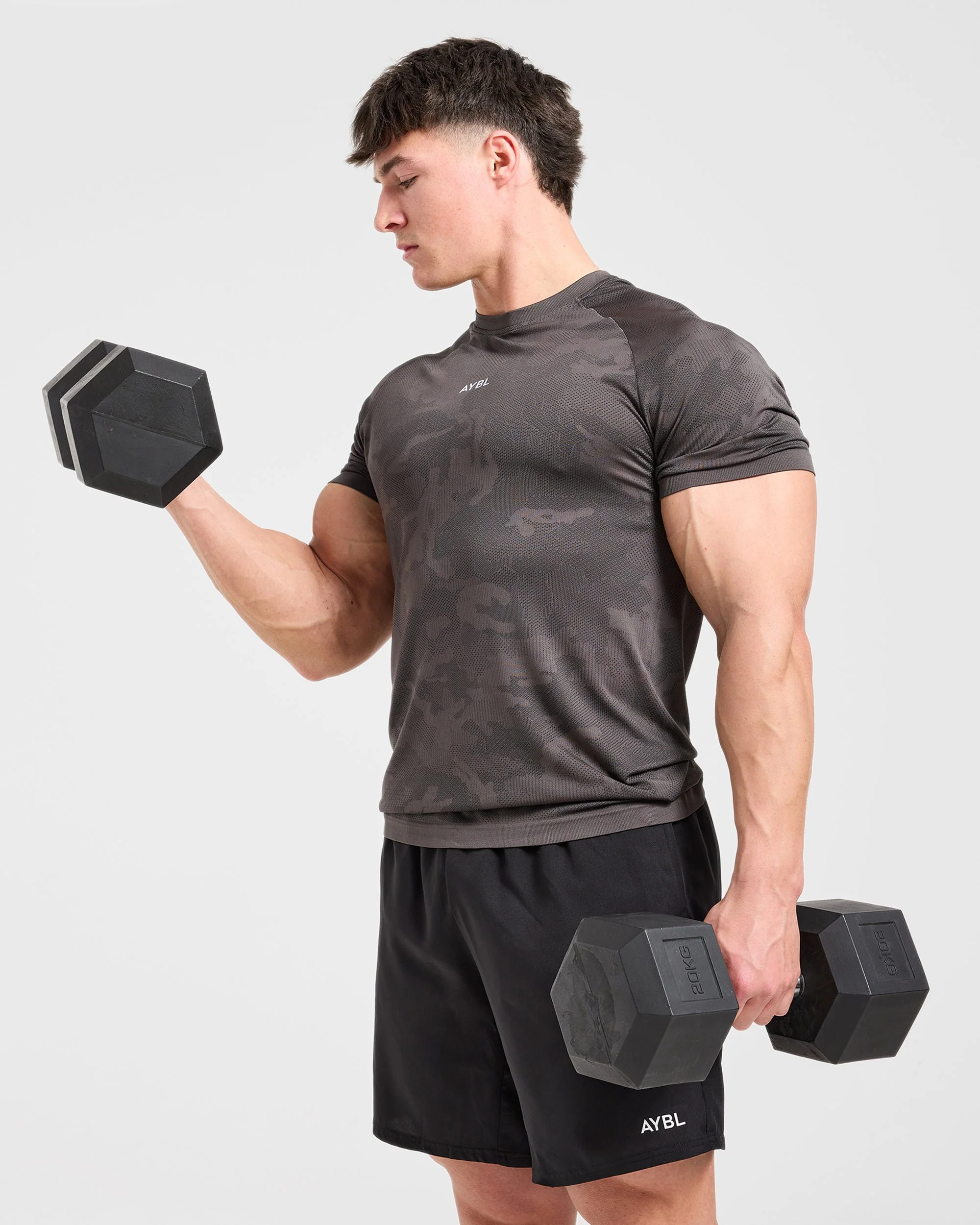 Camo Seamless T Shirt - Charcoal - Image 7