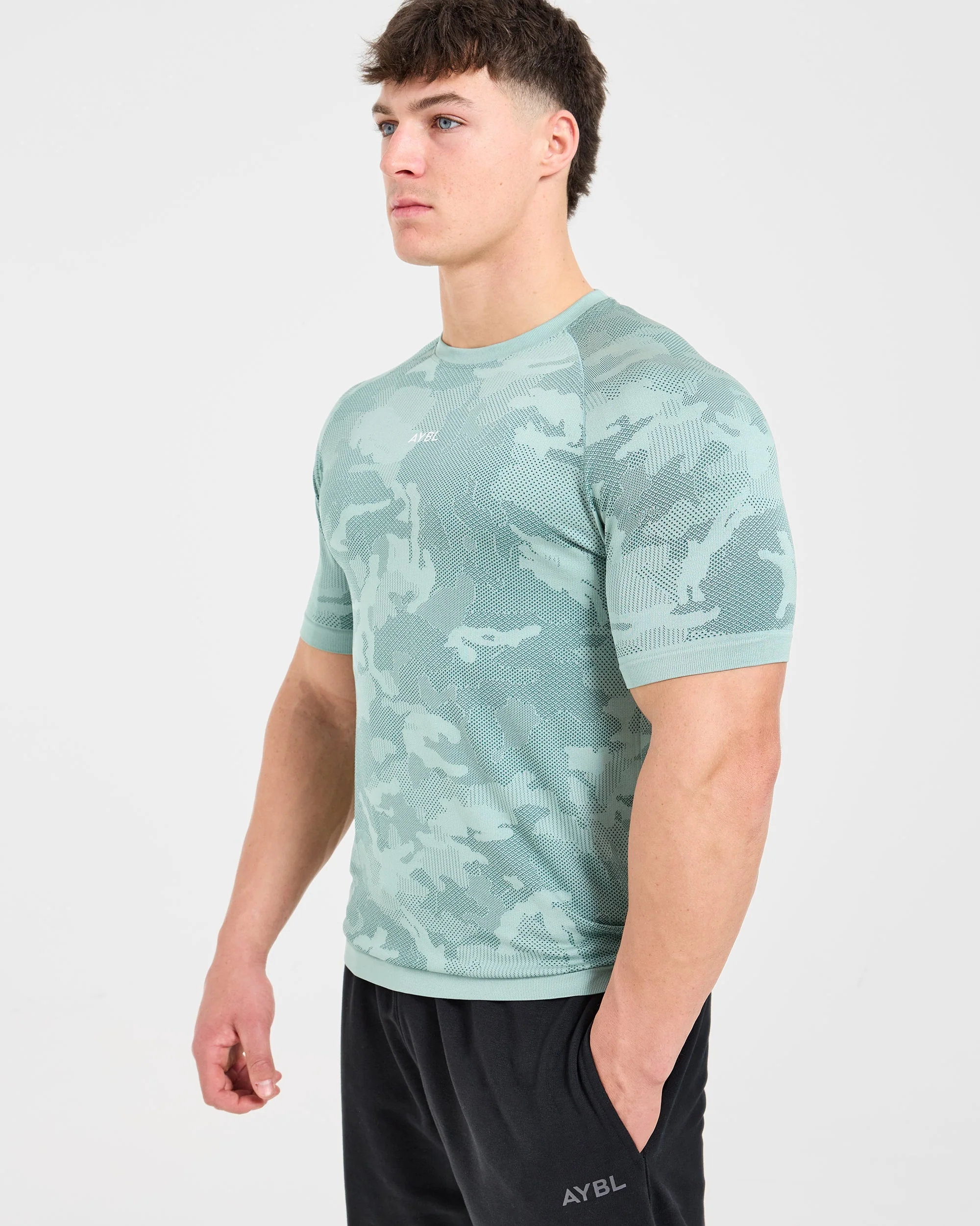 Camo Seamless T Shirt - Mist Sage - Image 6