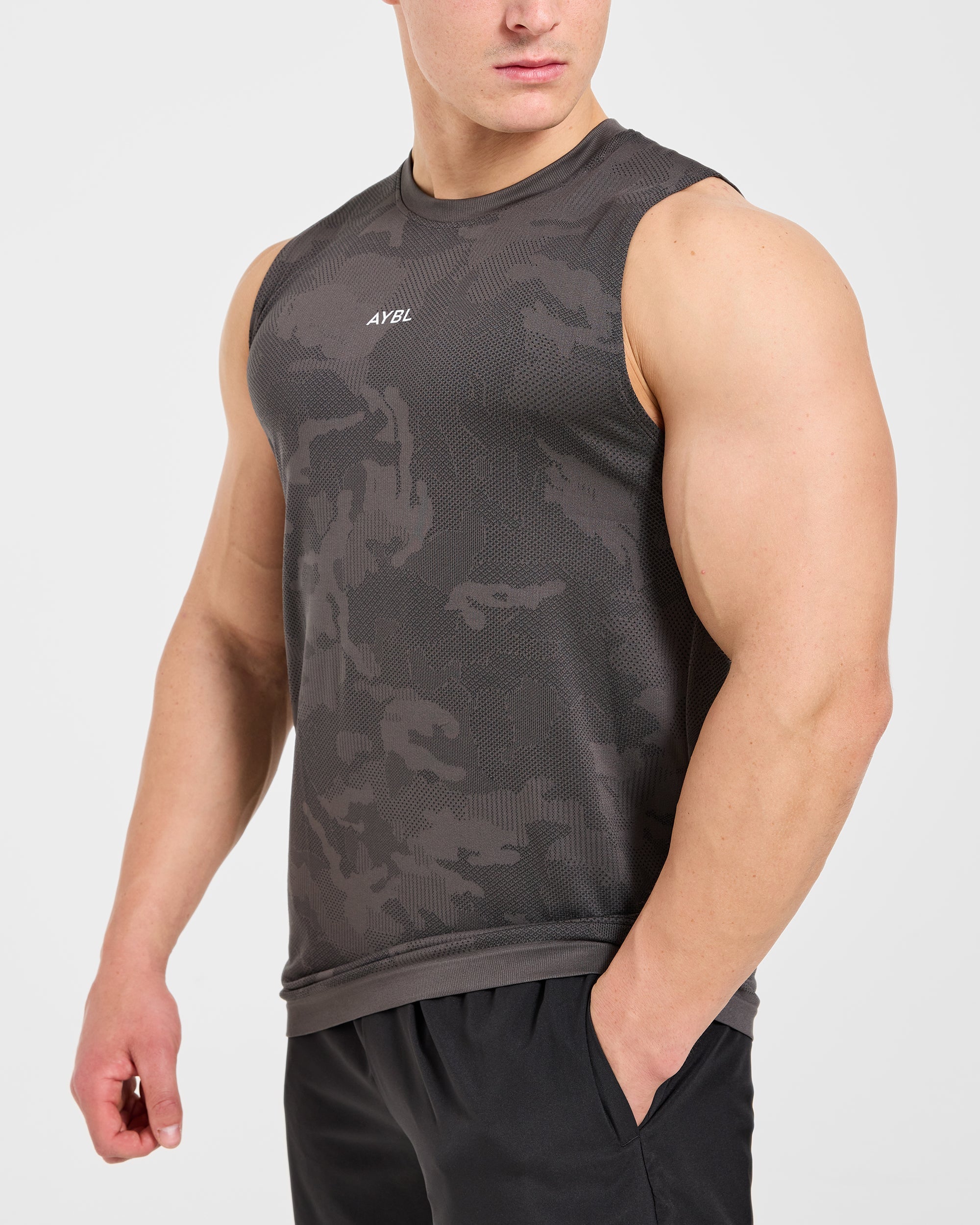 Camo Seamless Tank - Charcoal - Image 6